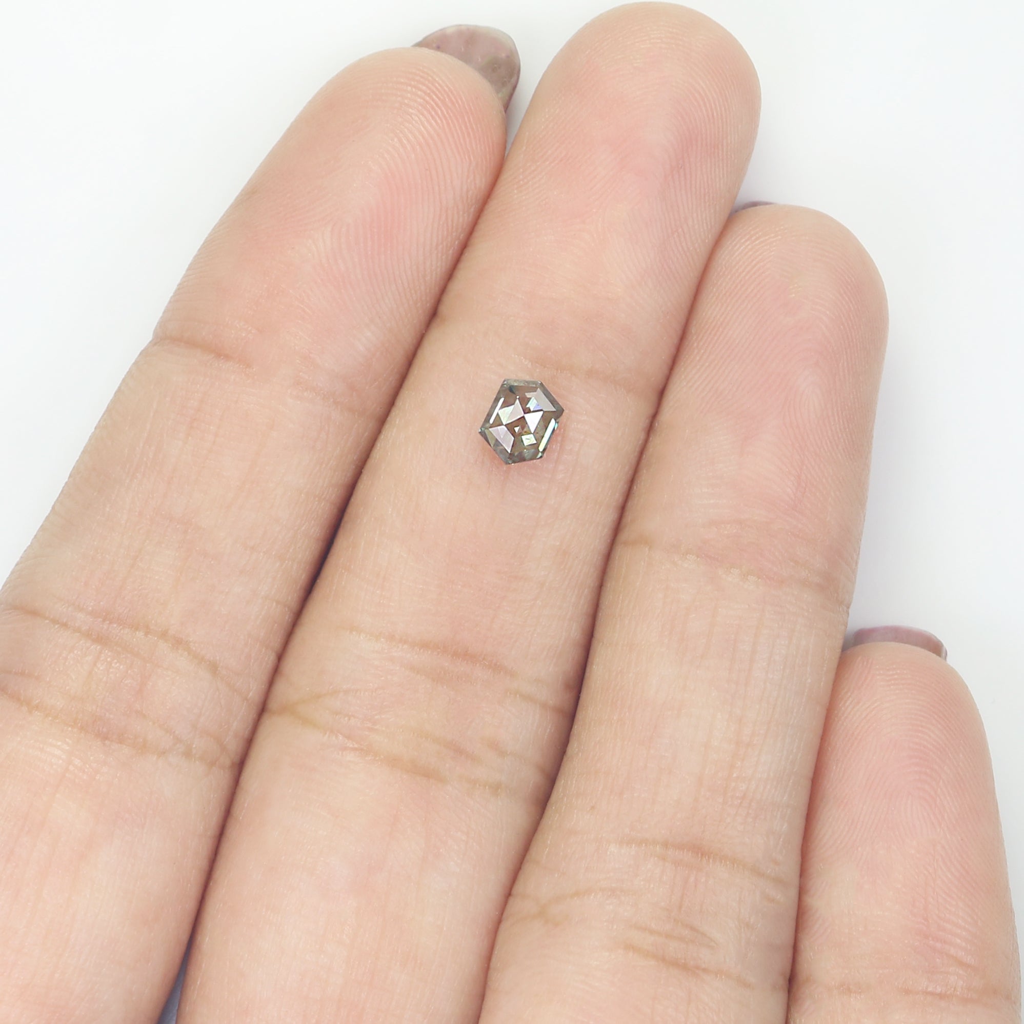 0.40 CT Natural Loose Hexagon Shape Diamond Blue Color Hexagon Cut Diamond 5.00 MM Natural Loose Blue Diamond Hexagon Rose Cut Diamond LQ573