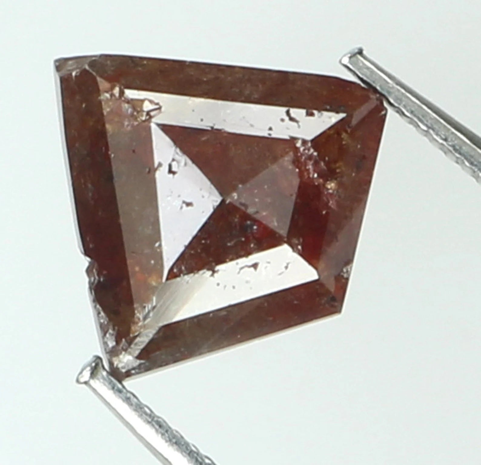 0.78 Ct Natural Loose Shield Shape Diamond Brown Color Shield Cut Diamond 6.80 MM Natural Loose Diamond Brown Shield Rose Cut Diamond N8232
