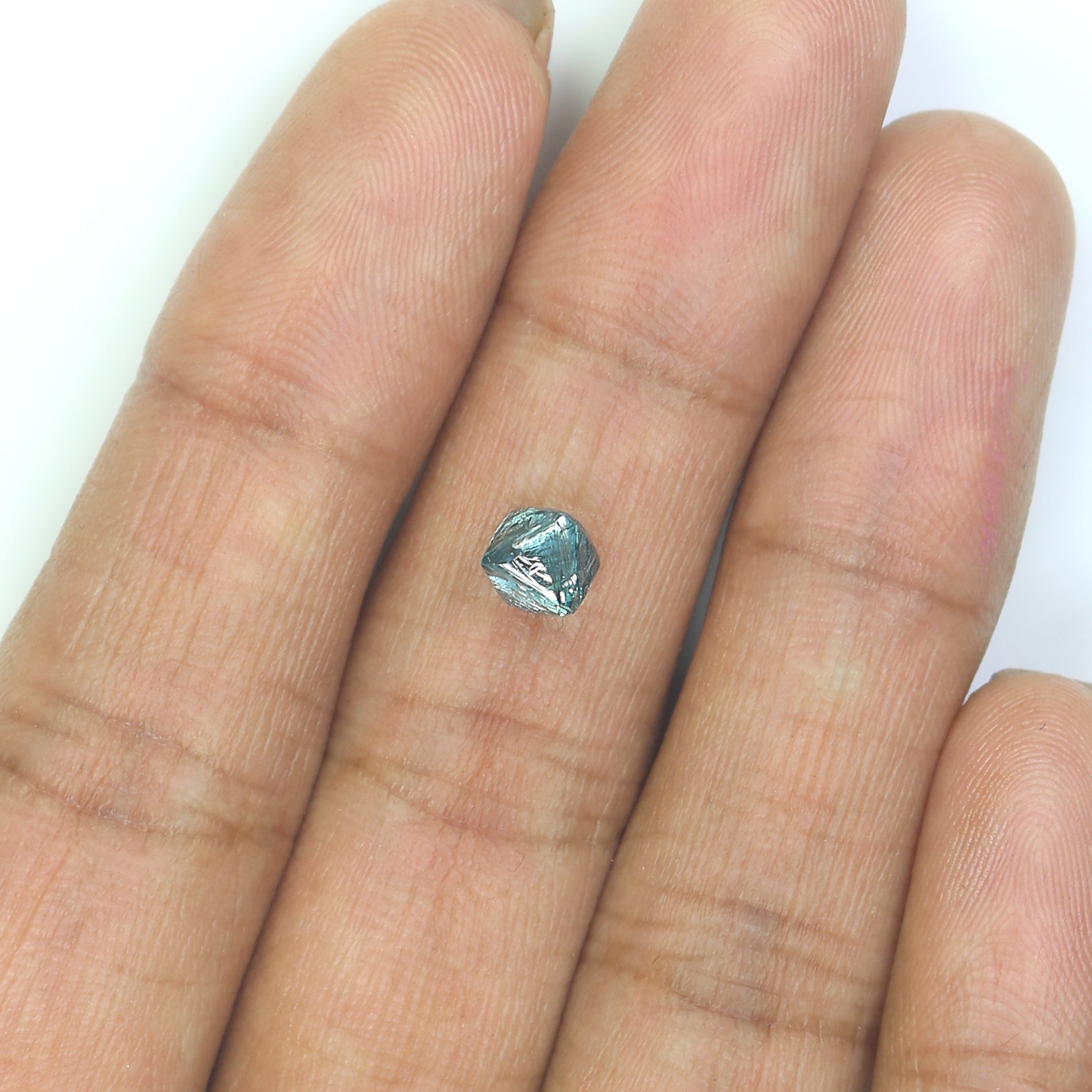 1.31 CT Natural Loose Rough Shape Diamond Blue Color Rough Cut Diamond 6.70 MM Natural Loose Blue Diamond Rough Irregular Cut Diamond L3557