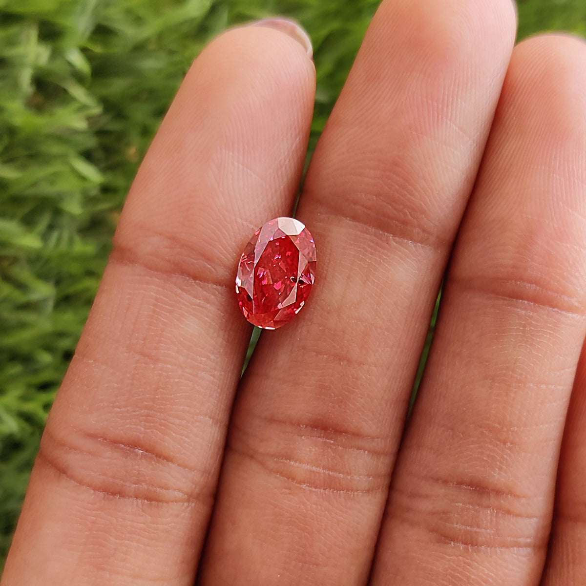 2.01 CT Lab Grown Oval Brilliant Cut Diamond Pink Color Diamond SI1 Clarity Diamond Lab Grown Diamond Lab Created Oval CVD Diamond L3695