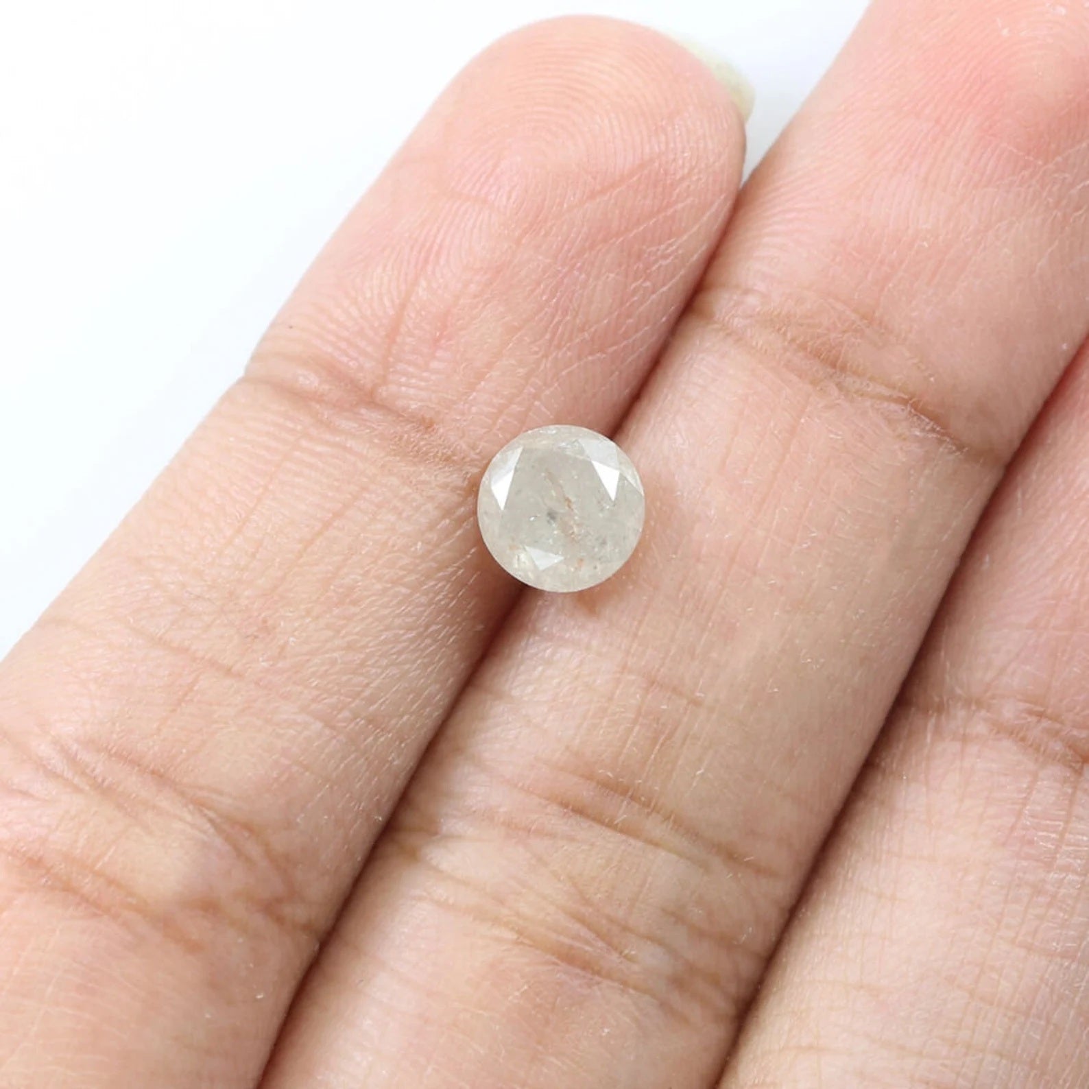 1.51 CT Natural Loose Round Brilliant Cut Diamond Ice Grey Color Round Diamond 6.50 MM Natural Loose Diamond Round Shape Diamond QN9760