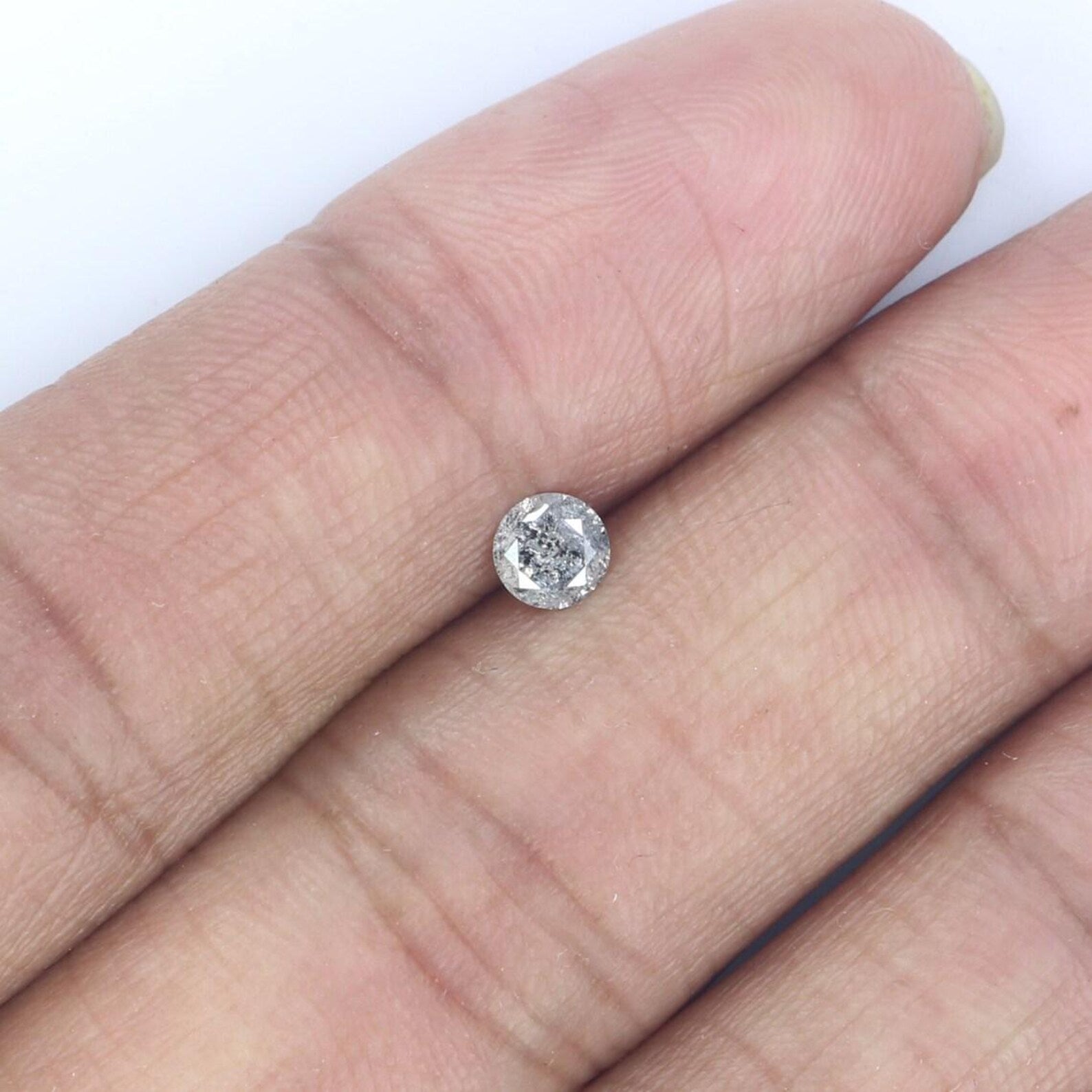 0.27 CT Natural Loose Round Shape Diamond Salt And Pepper Round Diamond 4.20 MM Natural Black Grey Color Round Brilliant Cut Diamond NQ2334