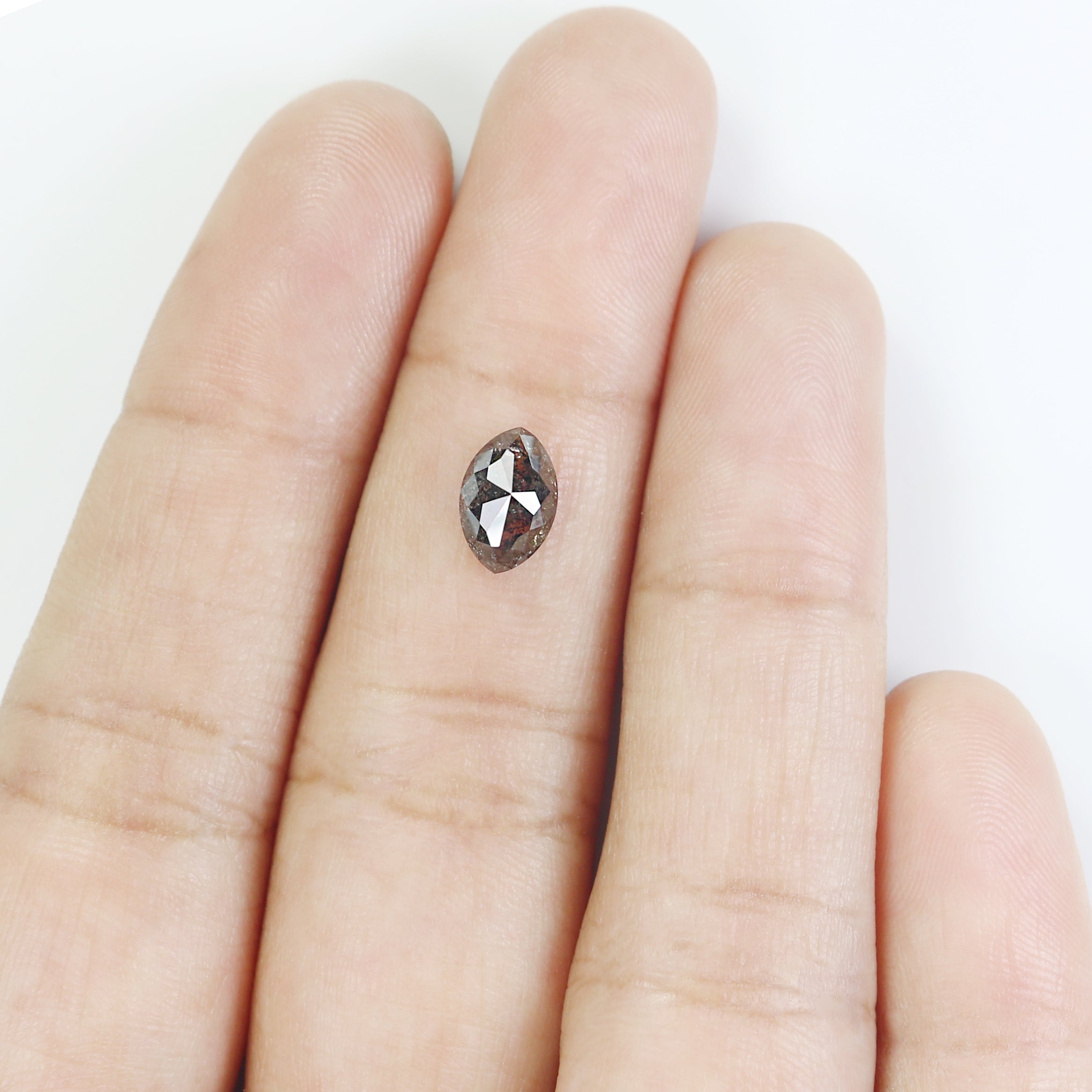 1.36 CT Natural Loose Marquise Shape Diamond Salt And Pepper Marquise Diamond 7.95 MM Natural Black Grey Marquise Rose Cut Diamond KDL3474