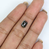 Natural Loose Emerald Diamond, Black Color Diamond, Natural Loose Diamond, Emerald Rose Cut Diamond, 1.67 CT Emerald Shape Diamond KDL2853