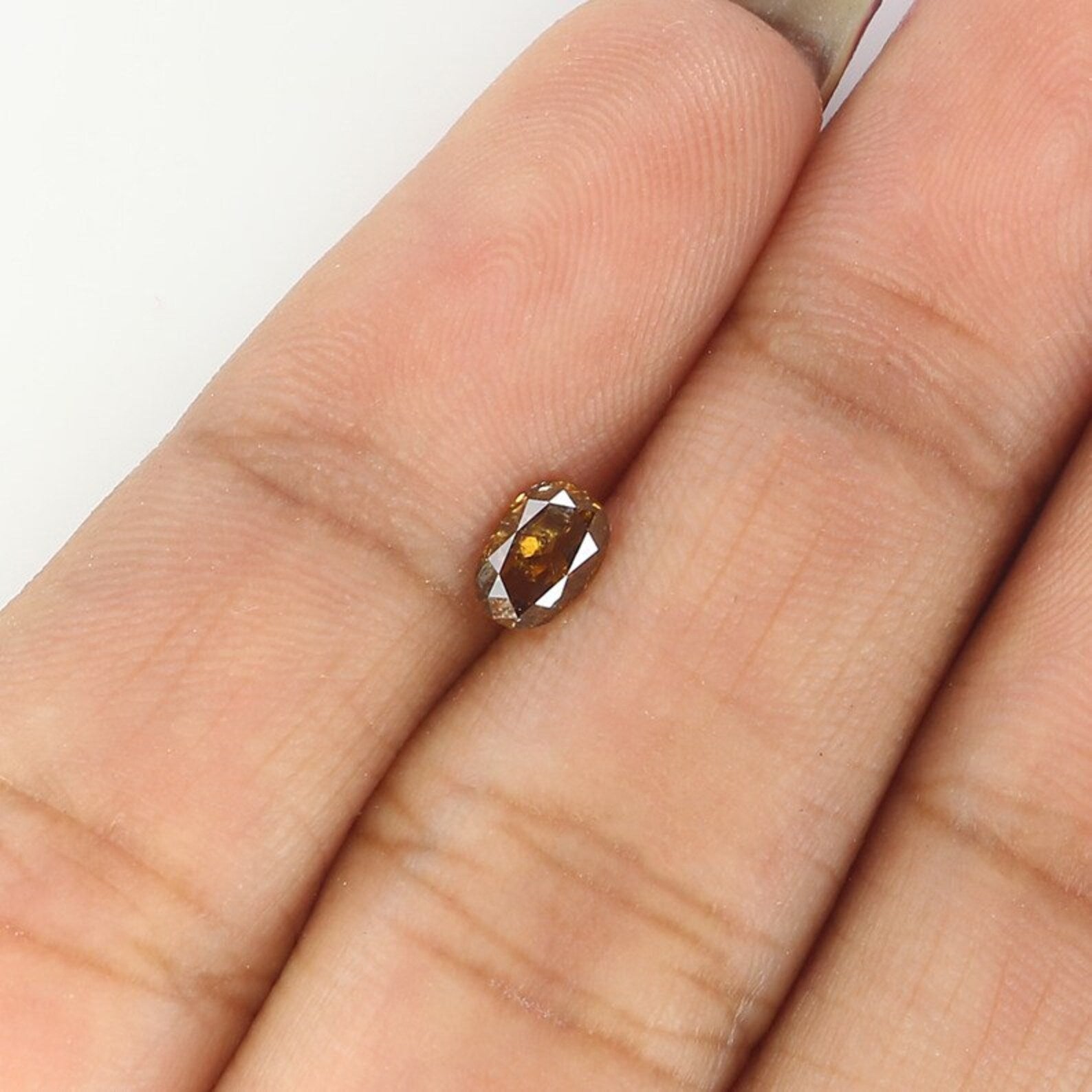 0.37 CT Natural Loose Oval Shape Diamond Brown Color Oval Cut Diamond 5.20 MM Natural Loose Diamond Brown Color Oval Rose Cut Diamond NQ7069