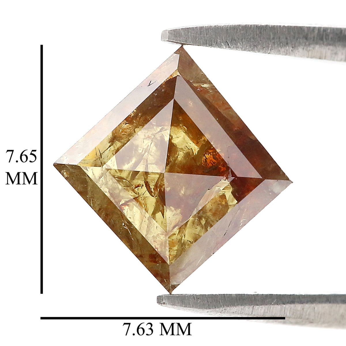 Natural Kite Cut Brown Color Diamond 2.14 CT Loose Kite Rose Cut Brown Color Stone 7.65 MM Rustic Diamond For Custom Engagement Ring L3656