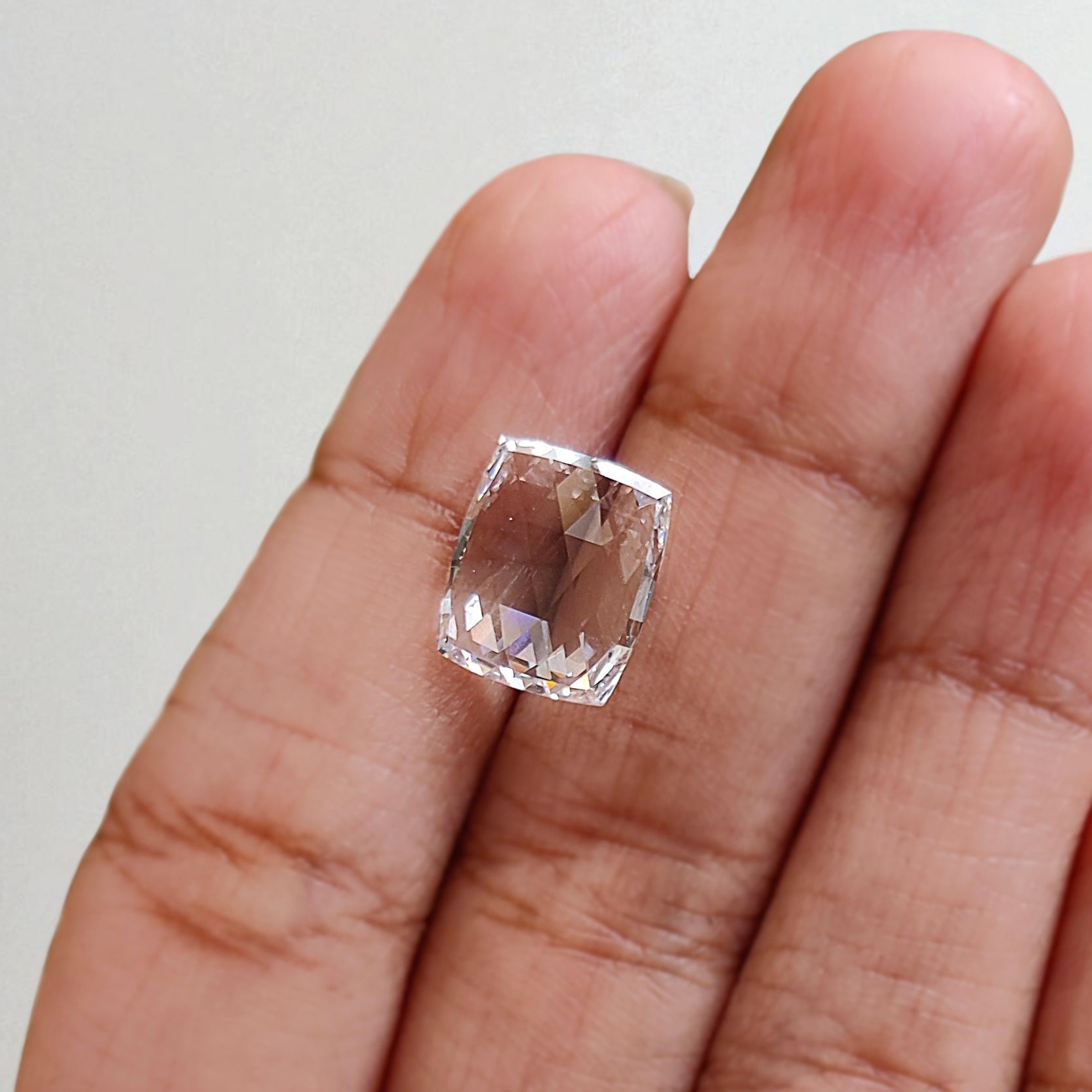3.14 CT Lab Grown Square Cut Diamond White - F Color VS1 Clarity Diamond Lab Grown Diamond CVD Diamond Lab Created Rose Cut Diamond L3375