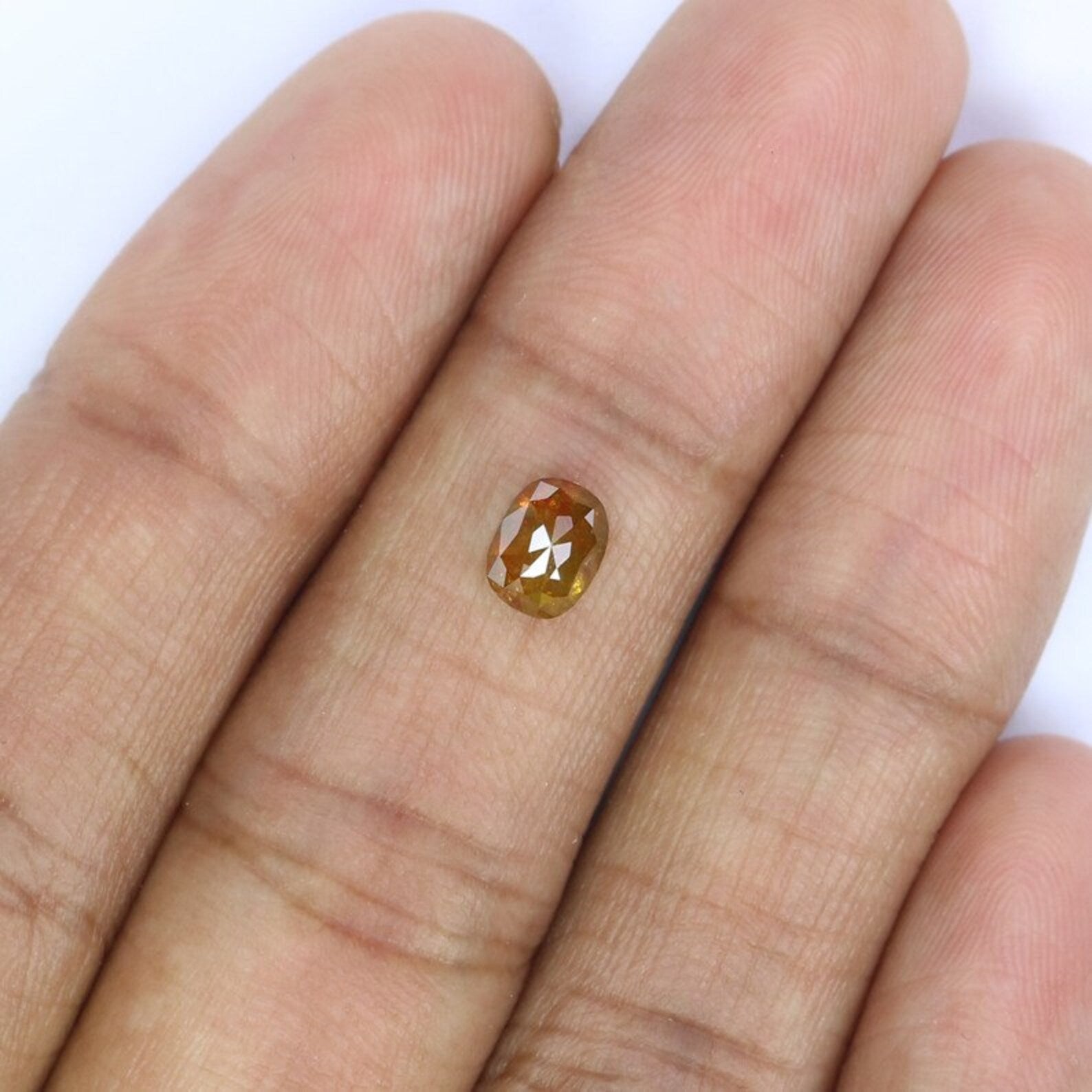 0.73 CT Natural Loose Oval Shape Diamond Yellow Color Oval Cut Diamond 5.85 MM Natural Diamond Yellow Color Oval Rose Cut Diamond NQ2370