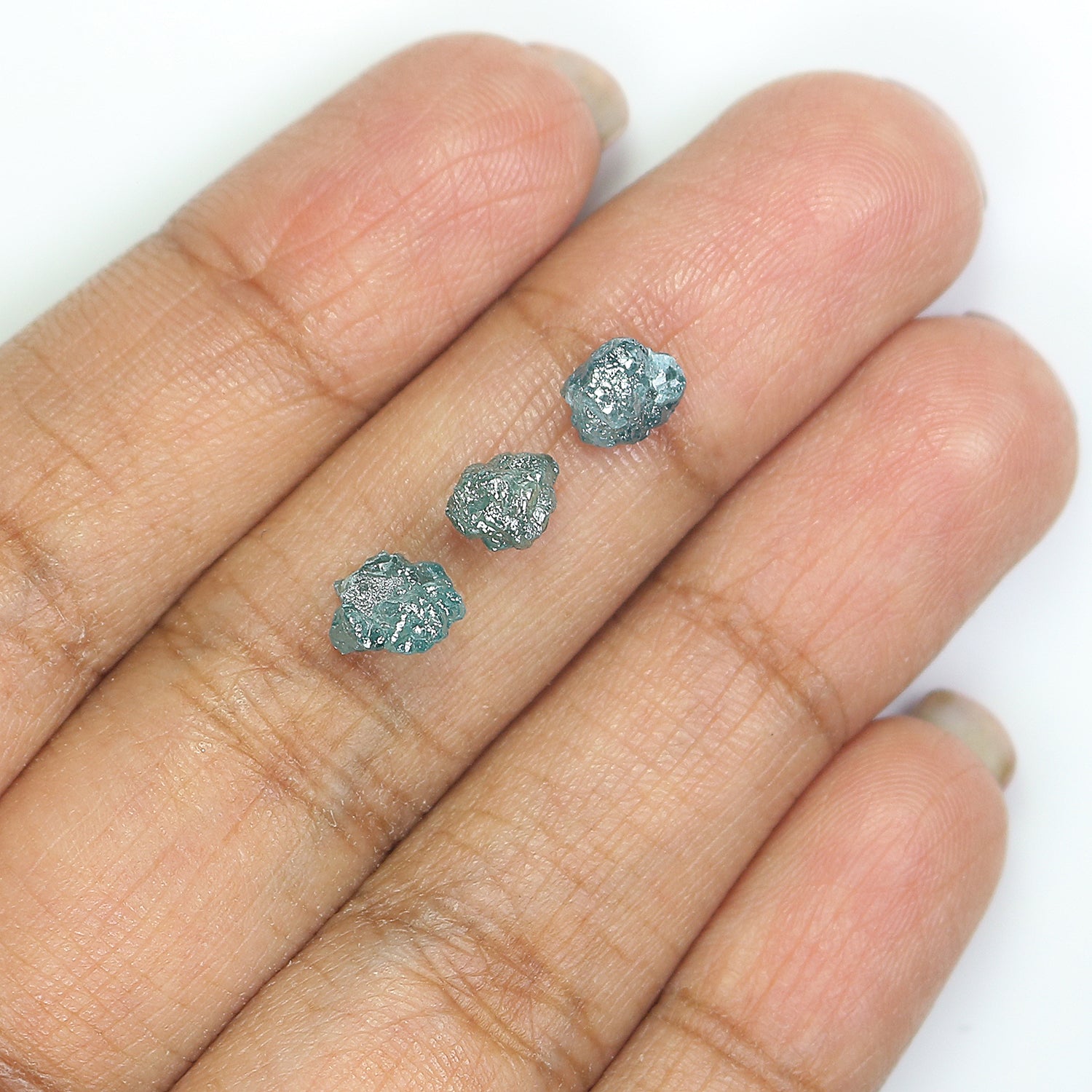 3.13 CT Natural Loose Rough Shape Diamond Blue Color Rough Cut Diamond 4.95 MM Natural Loose Blue Color Rough Irregular Cut Diamond LQ9319