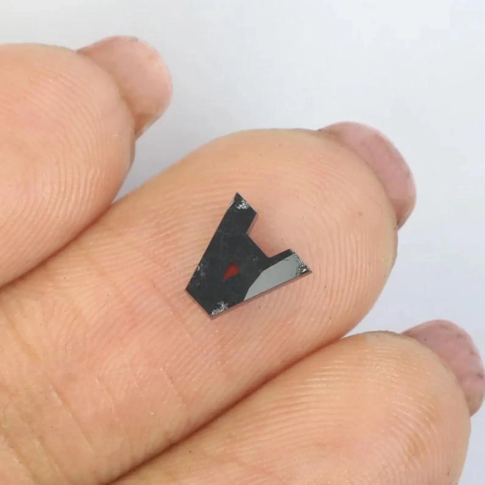 0.68 Ct Natural Loose Alphabet A Diamond Black Color Alphabet Cut Diamond 6.00 MM Natural Loose Diamond Black Alphabet Shape Diamond NQ9905