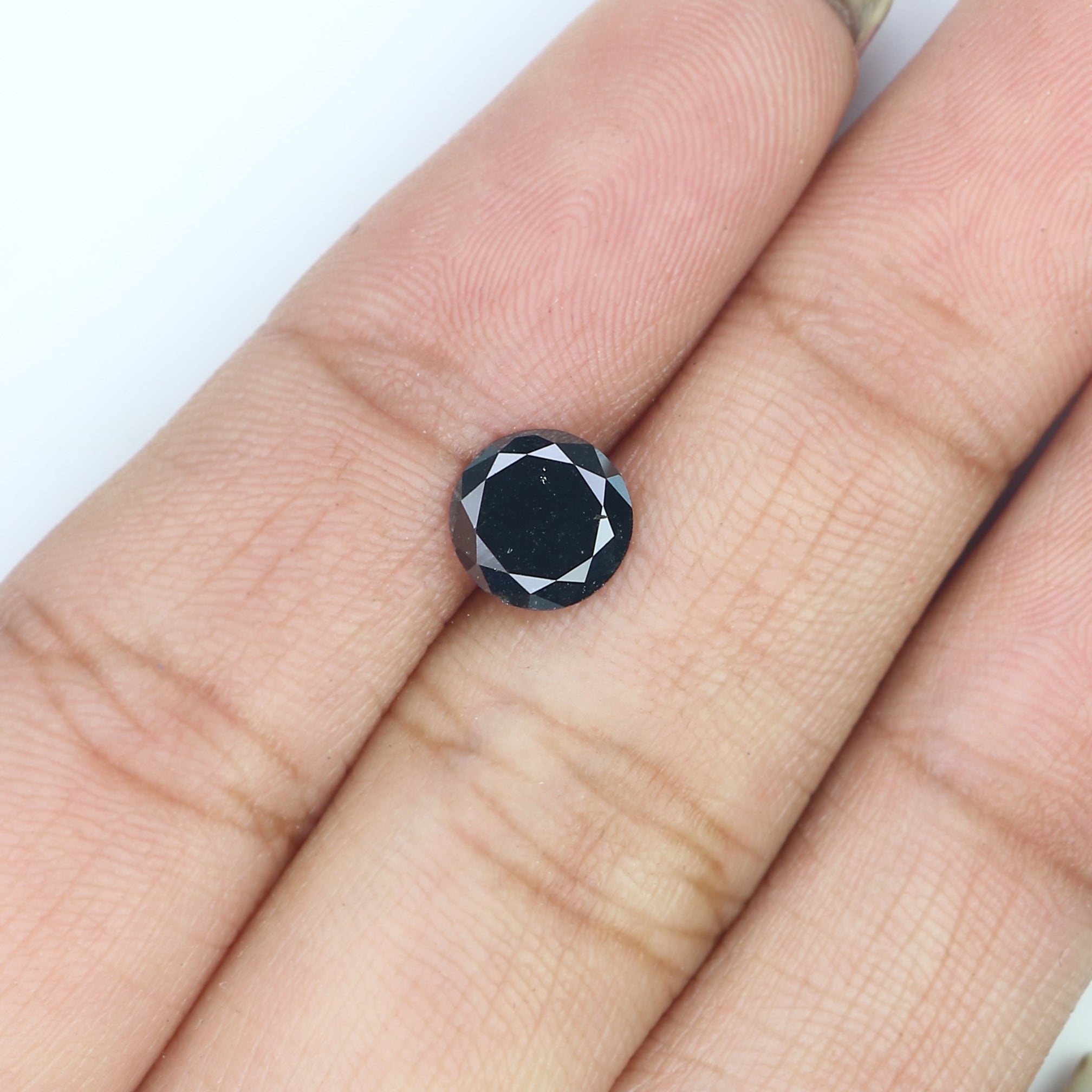 0.95 CT Natural Loose Round Shape Diamond Black Color Round Cut Diamond 6.80 MM Natural Loose Black Color Round Brilliant Cut Diamond LQ1731