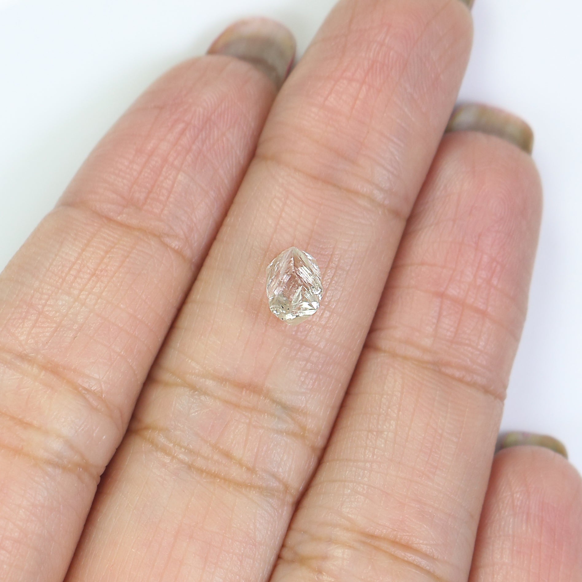1.27 CT Natural Loose Rough Shape Diamond White-J Color Irregular Cut Diamond 6.90 MM Natural Loose White-J Color Rough UnCut Diamond L3490