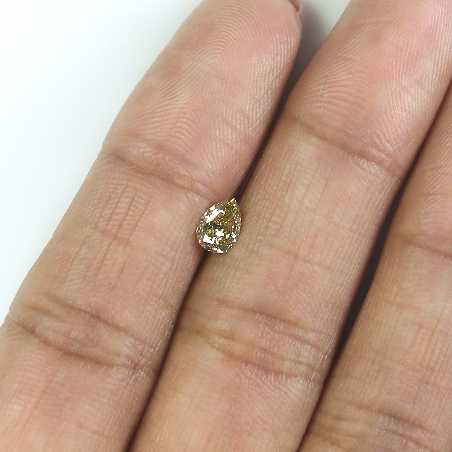 0.52 CT Natural Loose Pear Shape Diamond Yellow Color Pear Cut Diamond 5.96 MM Natural Loose Yellow Diamond Pear Brilliant Cut Diamond L3509
