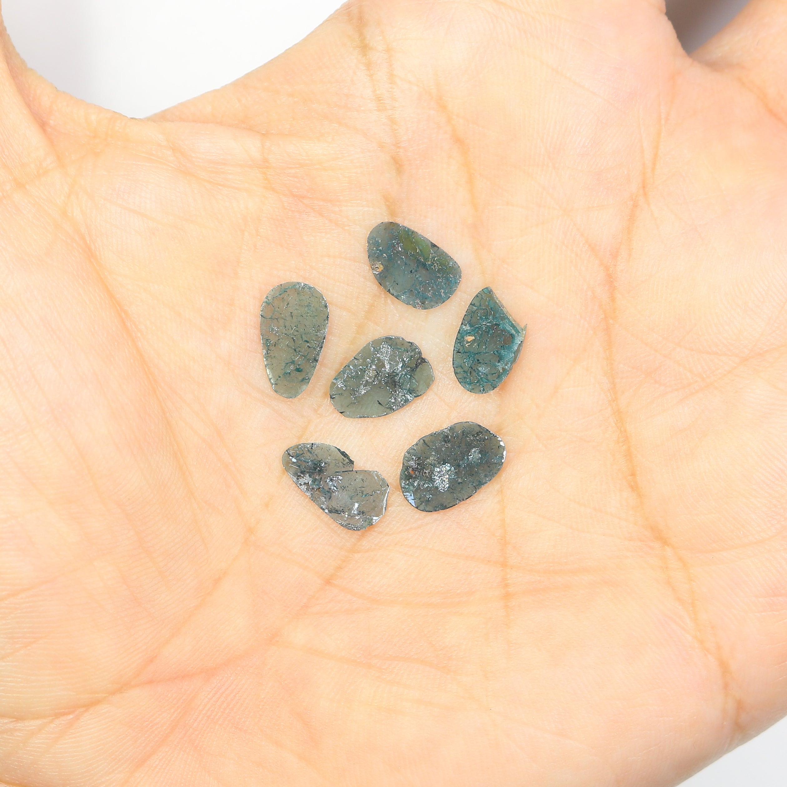 1.95 CT Natural Loose Slice Shape Diamond Blue Color Slice Diamond 9.00 MM Natural Slice Diamond Irregular Cut Slice Shape Diamond NQ1319