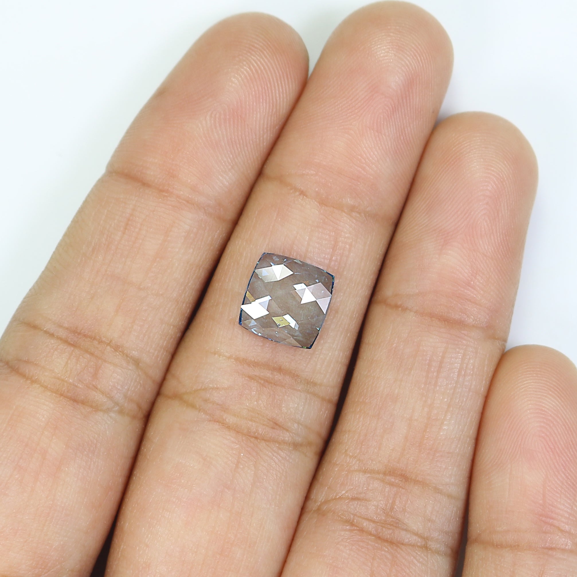 1.78 CT Lab Grown Square Cut Diamond Blue Color Diamond VS2 Clarity Diamond Lab Grown Diamond CVD Diamond Lab Created Rose Cut Diamond L3477