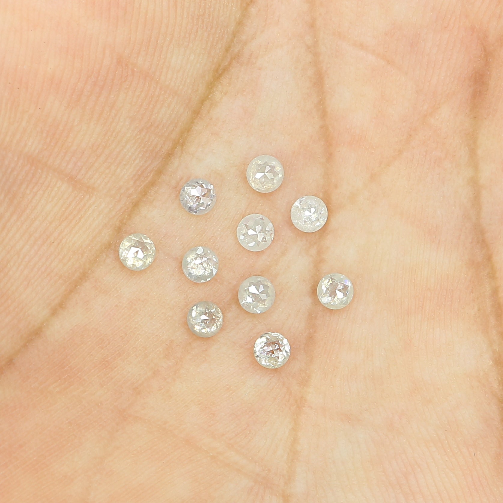 1.02 CT Natural Loose Round Rose Cut Diamond Grey Color Round Shape Diamond 2.55 MM Natural Loose Grey Color Round Rose Cut Diamond LQ3185