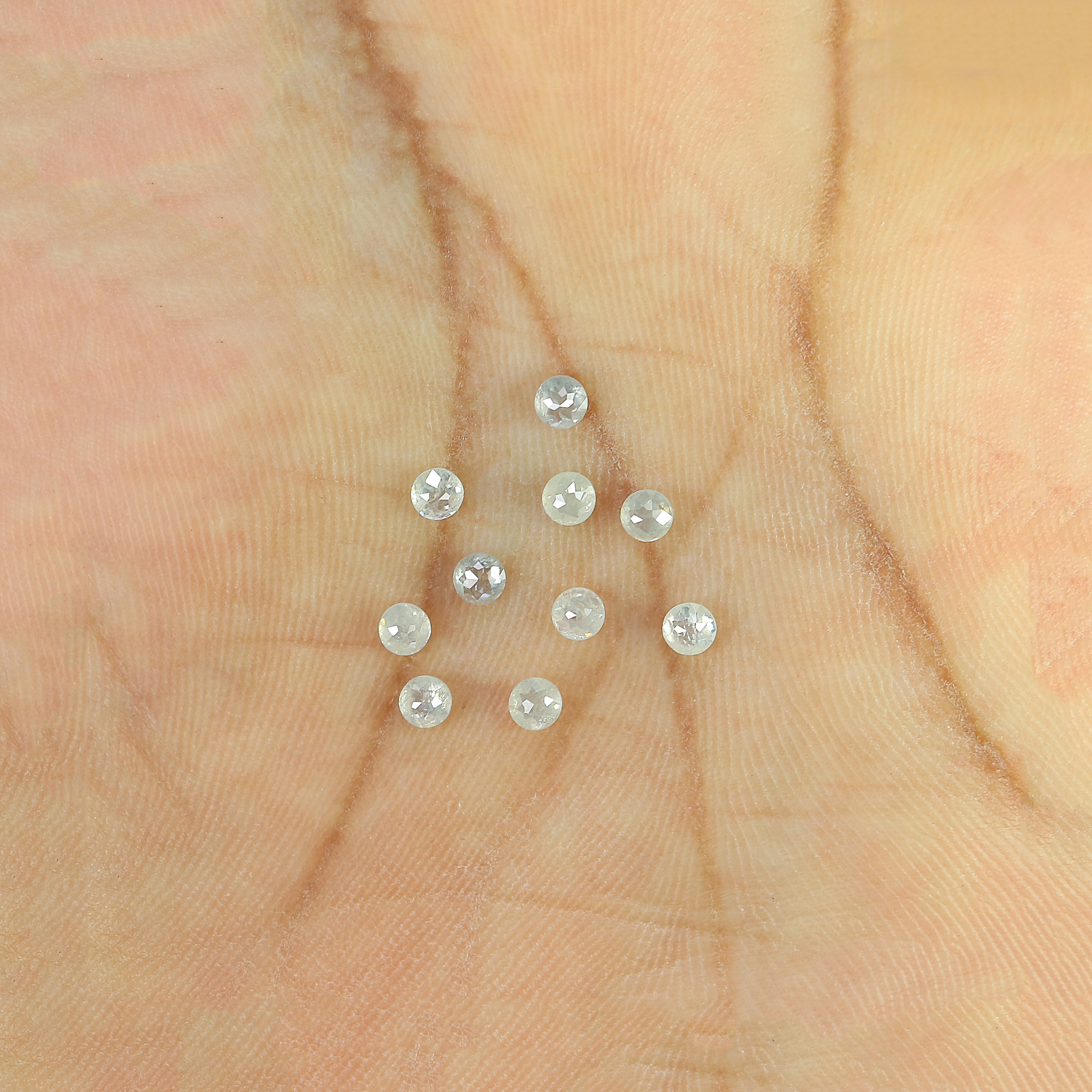 1.42 CT Natural Loose Round Rose Cut Diamond Grey Color Round Shape Diamond 2.95 MM Natural Loose Grey Color Round Rose Cut Diamond LQ3216