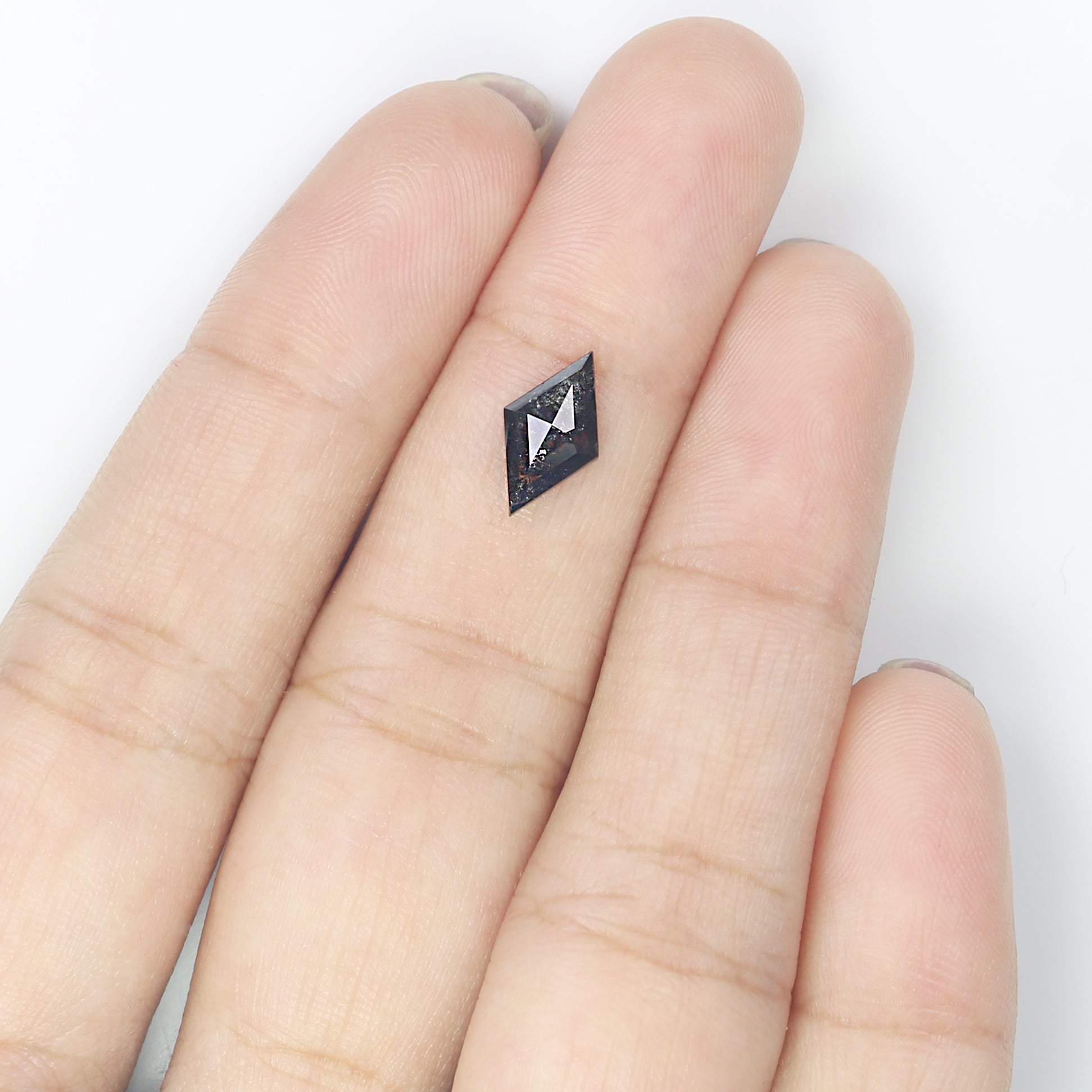 0.80 CT Natural Loose Kite Shape Diamond Salt And Pepper Kite Diamond 10.50 MM Natural Loose Black Grey Color Kite Rose Cut Diamond L3445