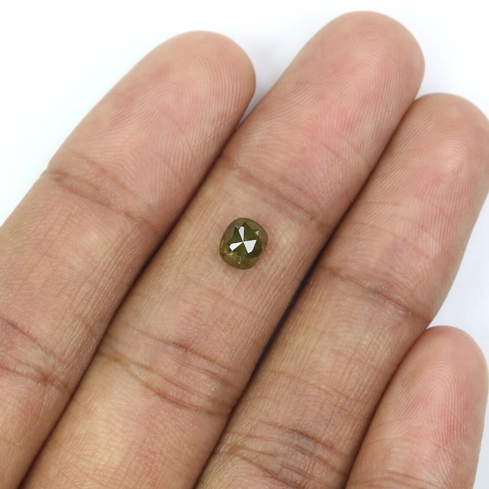 0.71 CT Natural Loose Oval Shape Diamond Green Color Oval Cut Diamond 5.35 MM Natural Loose Diamond Oval Shape Rose Cut Diamond NQ2380
