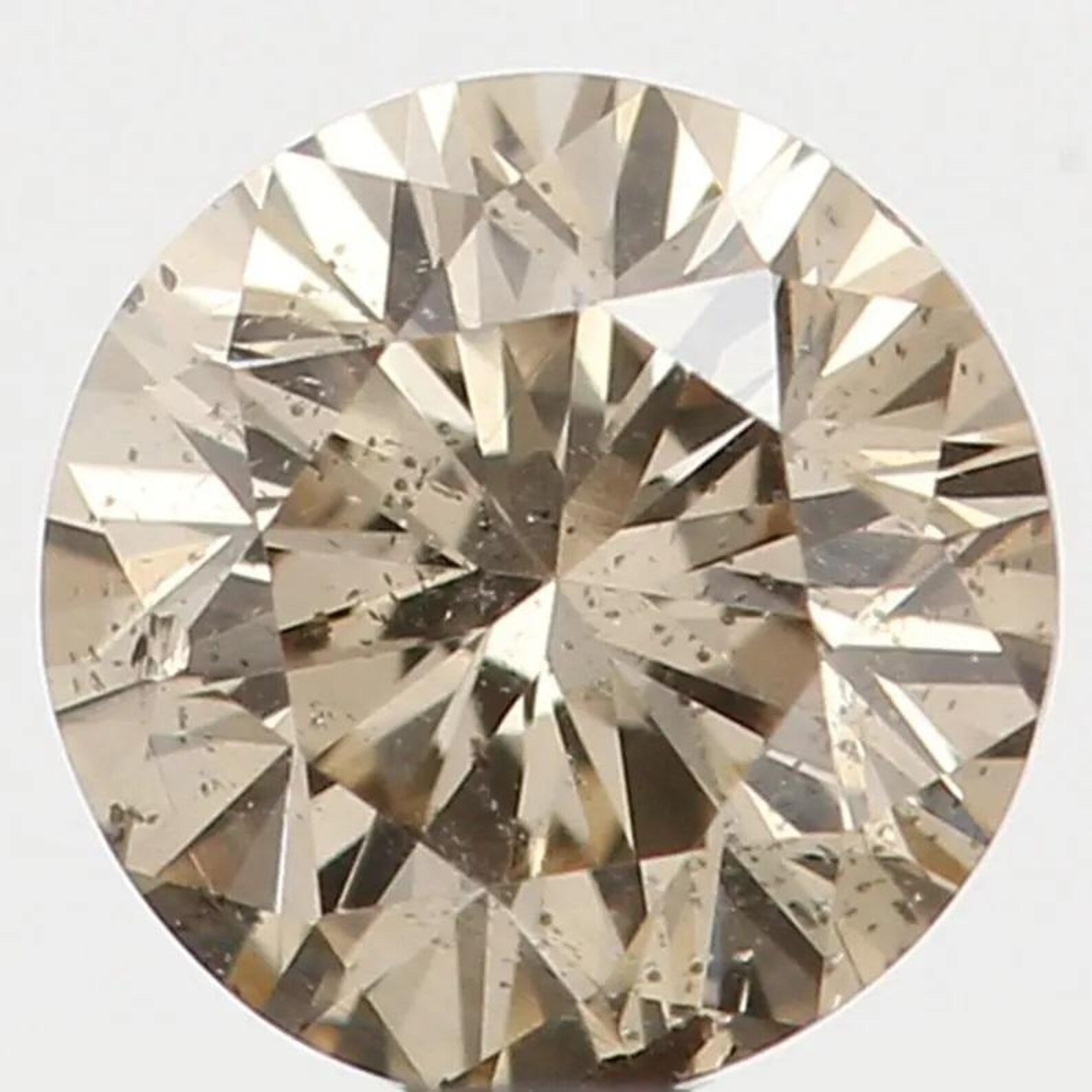 0.16 CT Natural Loose Round Shape Diamond Brown Color Round Diamond 3.50 MM Natural Diamond Brown Color Round Brilliant Cut Diamond NQ7618