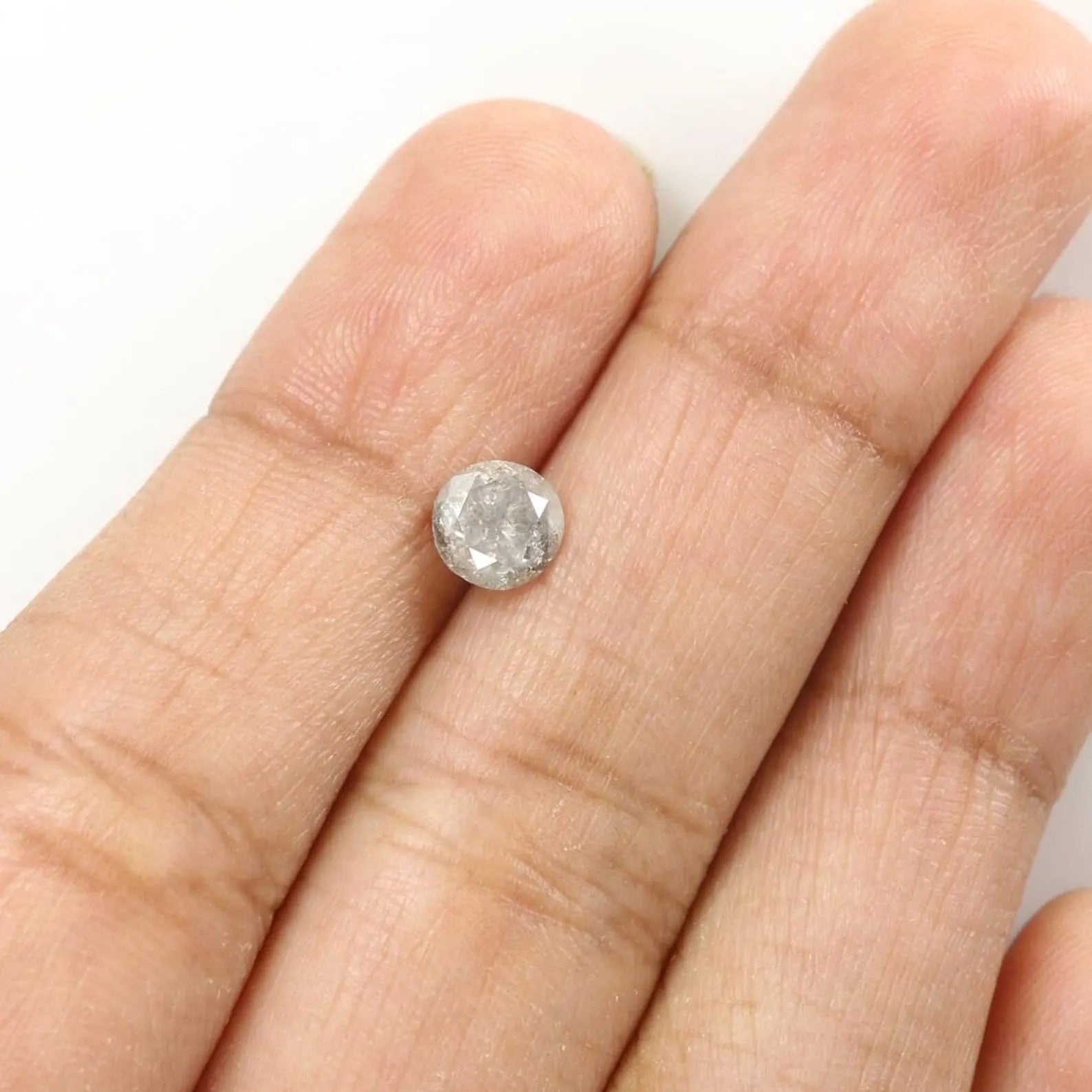 0.87 CT Natural Loose Round Shape Diamond Grey Color Round Cut Diamond 5.60 MM Natural Loose Grey Color Round Brilliant Cut Diamond NQ8944