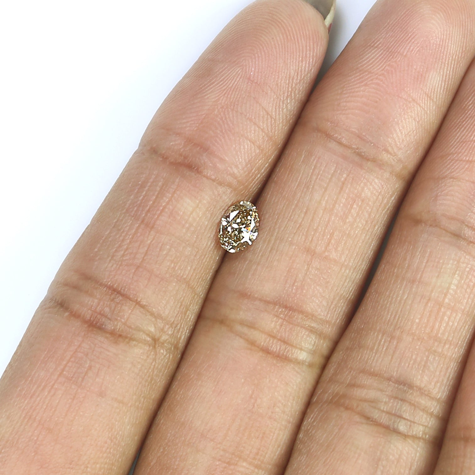 0.45 CT Natural Loose Oval Shape Diamond Brown Color Oval Cut Diamond 5.90 MM Natural Loose Brown Color Oval Brilliant Cut Diamond N2647