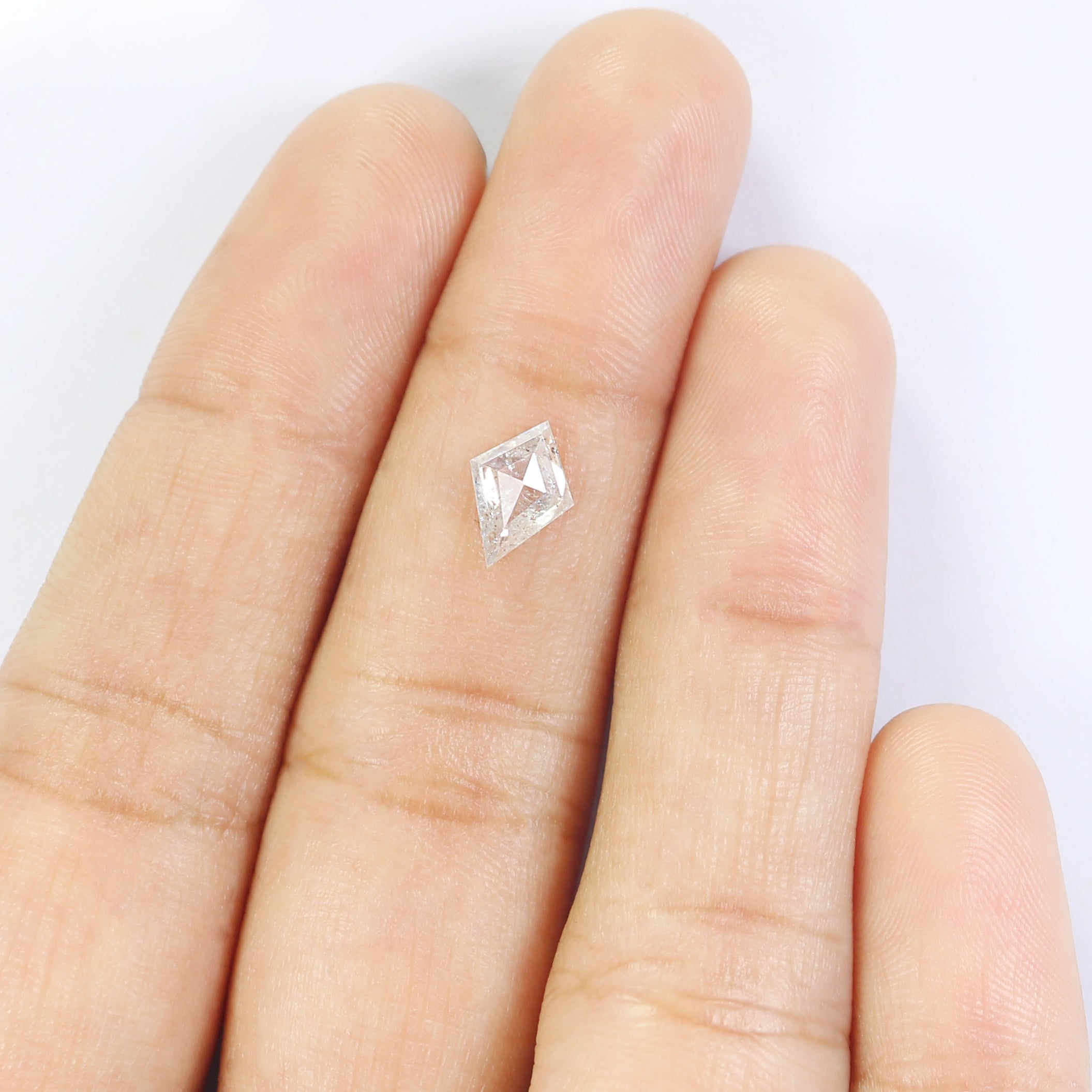 0.82 CT Natural Loose Kite Shape Diamond Salt And Pepper Kite Shape Diamond 8.55 MM Natural Loose Grey Color Kite Rose Cut Diamond L3485