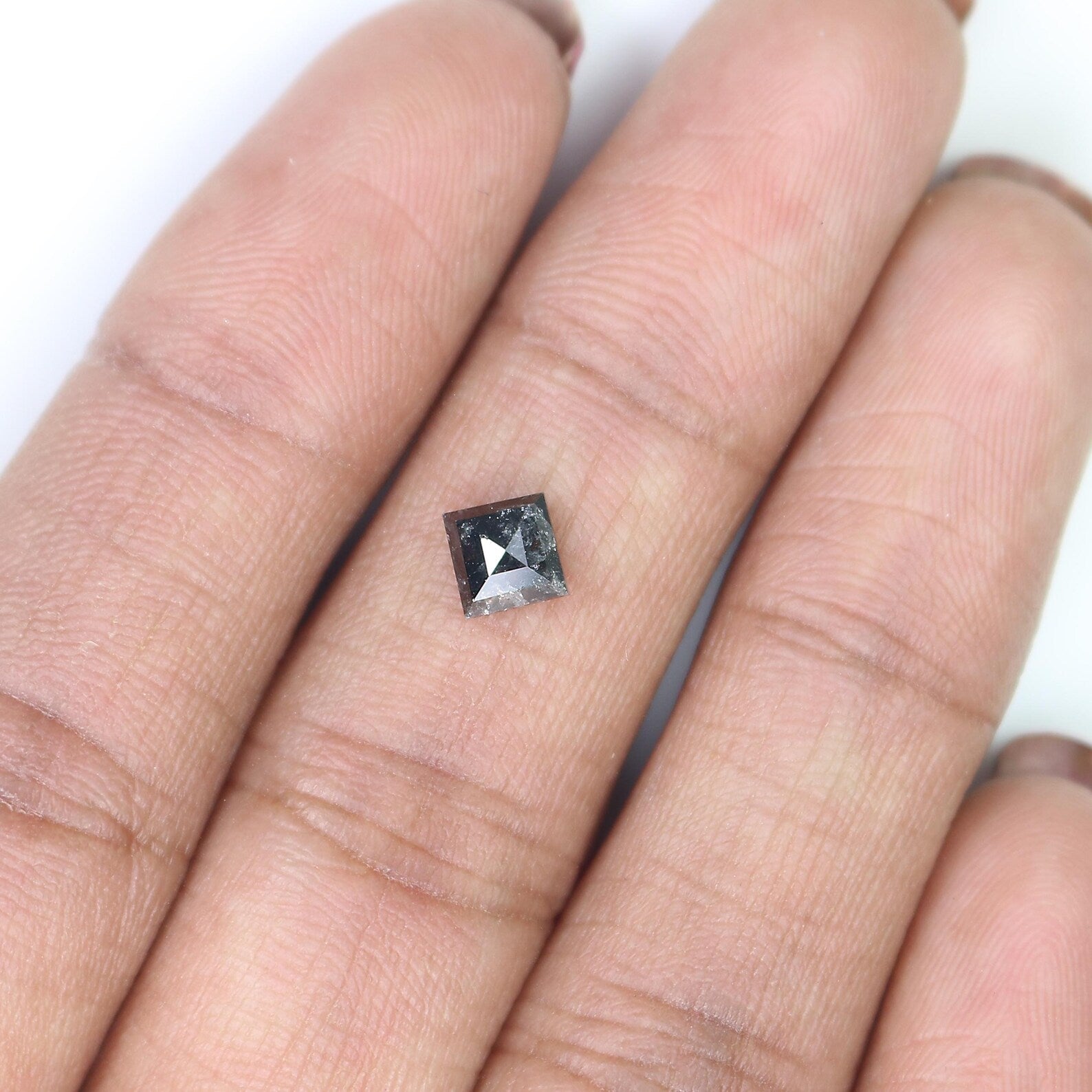 0.65 CT Natural Loose Kite Shape Diamond Black Color Kite Cut Diamond 6.75 MM Natural Loose Diamond Kite Shape Rose Cut Diamond QN808