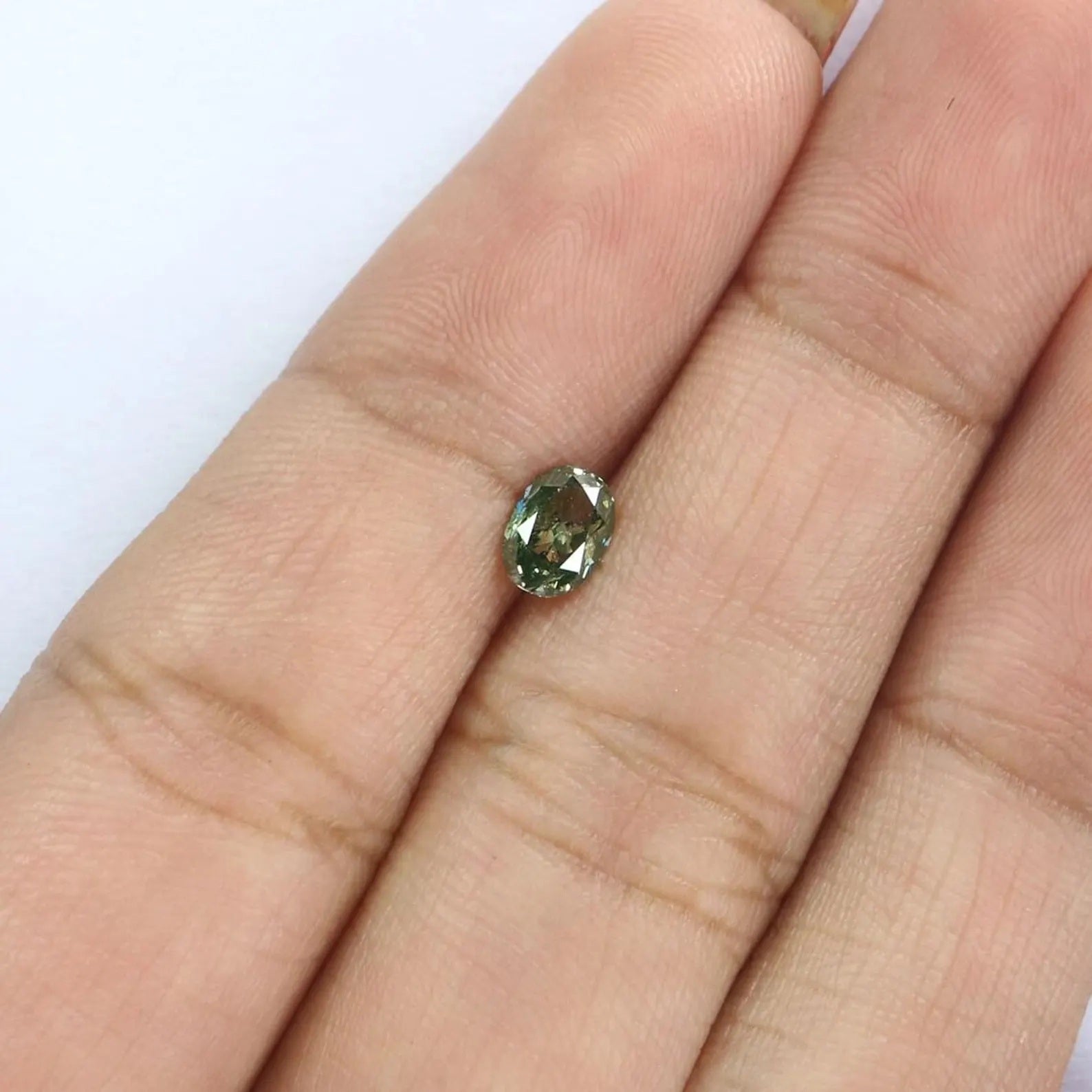 0.46 Ct Natural Loose Oval Shape Diamond Green Color Oval Cut Diamond 5.30 MM Natural Loose Green Color Oval Brilliant Cut Diamond NQ2127