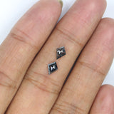 Natural Loose Kite Diamond, Salt And Pepper Kite Diamond, Natural Loose Diamond, Kite Rose Cut Diamond, Kite Cut, 0.66 CT Kite Shape KDL2801