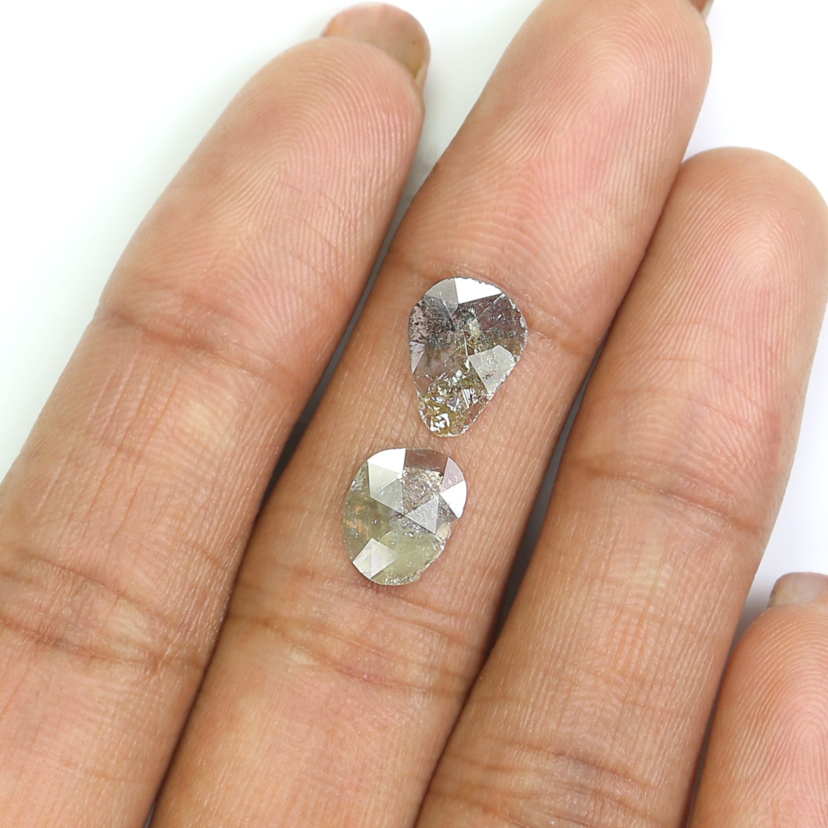 1.36 CT Natural Loose Slice Shape Diamond Yellow Color Slice Uncut Diamond 10.05 MM Natural Grey Color Diamond Irregular Cut Diamond L3552