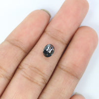 Natural Loose Oval Diamond, Black Color Oval Diamond, Natural Loose Diamond, Oval Rose Cut Diamond, 0.84 CT Oval Shape Diamond KDL8355