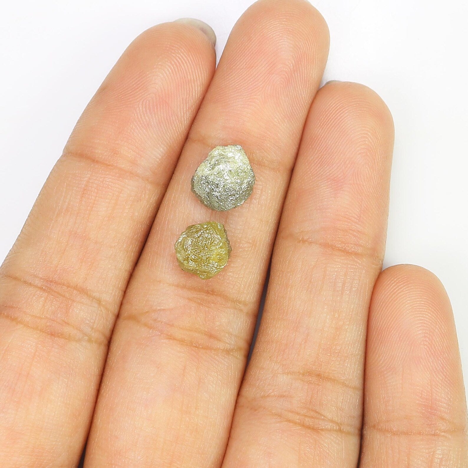 4.52 CT Natural Loose Rough Shape Diamond Yellow Color Rough Uncut Diamond 8.50 MM Natural Grey Diamond Rough Irregular Cut Diamond NQ2583