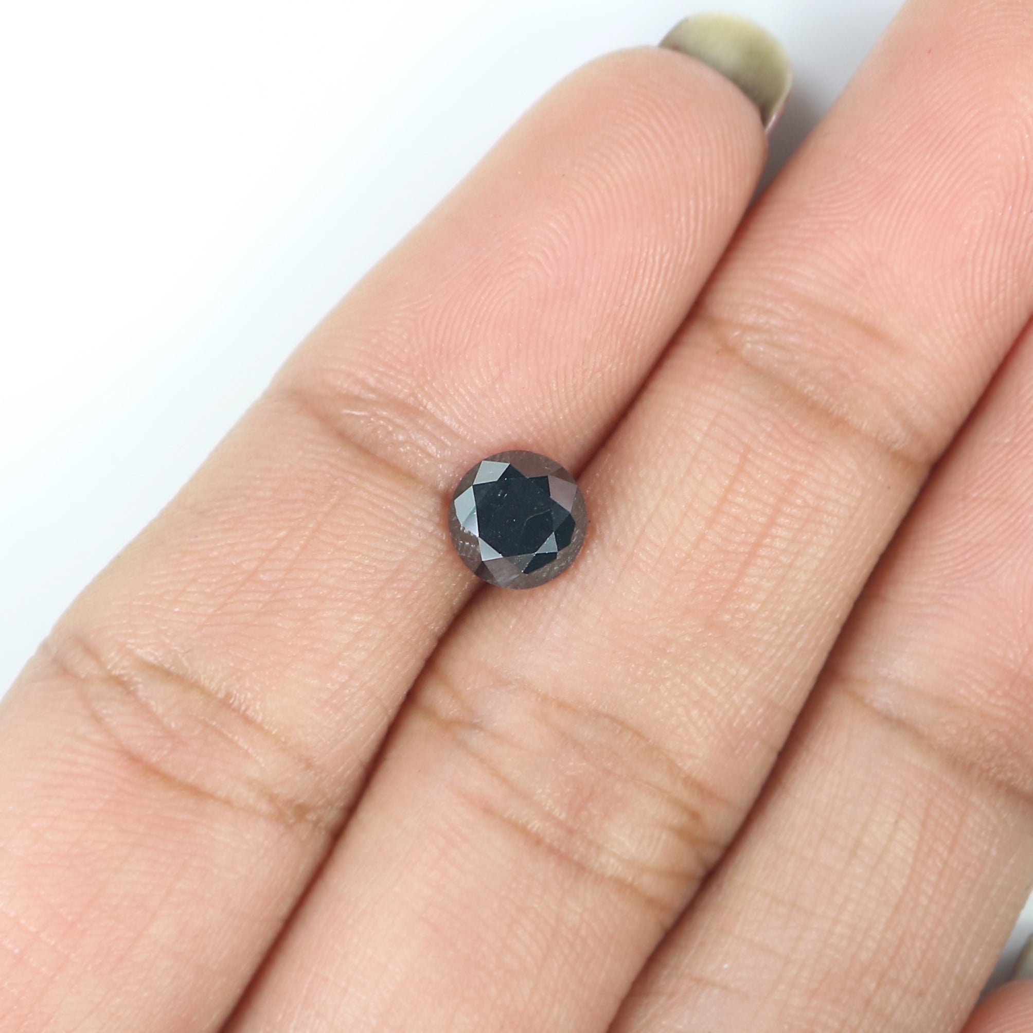 1.07 Ct Natural Loose Round Diamond Black Color Round Diamond 6.00 MM Natural Loose Diamond Black Color Round Brilliant Cut Diamond LC09