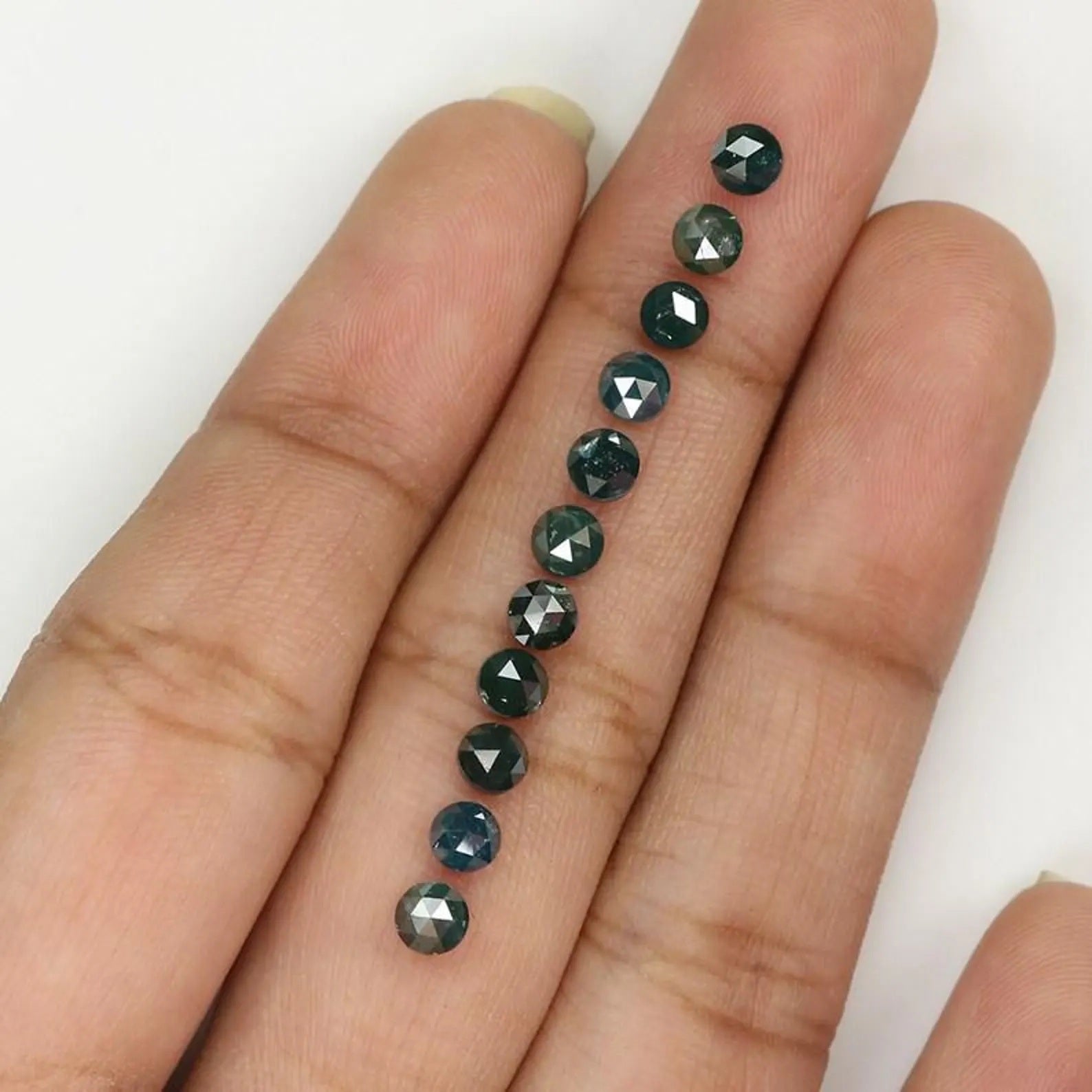 2.61 Ct Natural Loose Round Shape Diamond Blue Color Round Cut Diamond 3.50 MM Natural Loose Diamond Blue Color Round Rose Cut Diamond NQ242