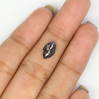 Natural Loose Marquise Diamond, Salt And Pepper Marquise Cut Diamond, Natural Loose Diamond, Rose Cut Diamond 1.13 CT Marquise Shape L2959