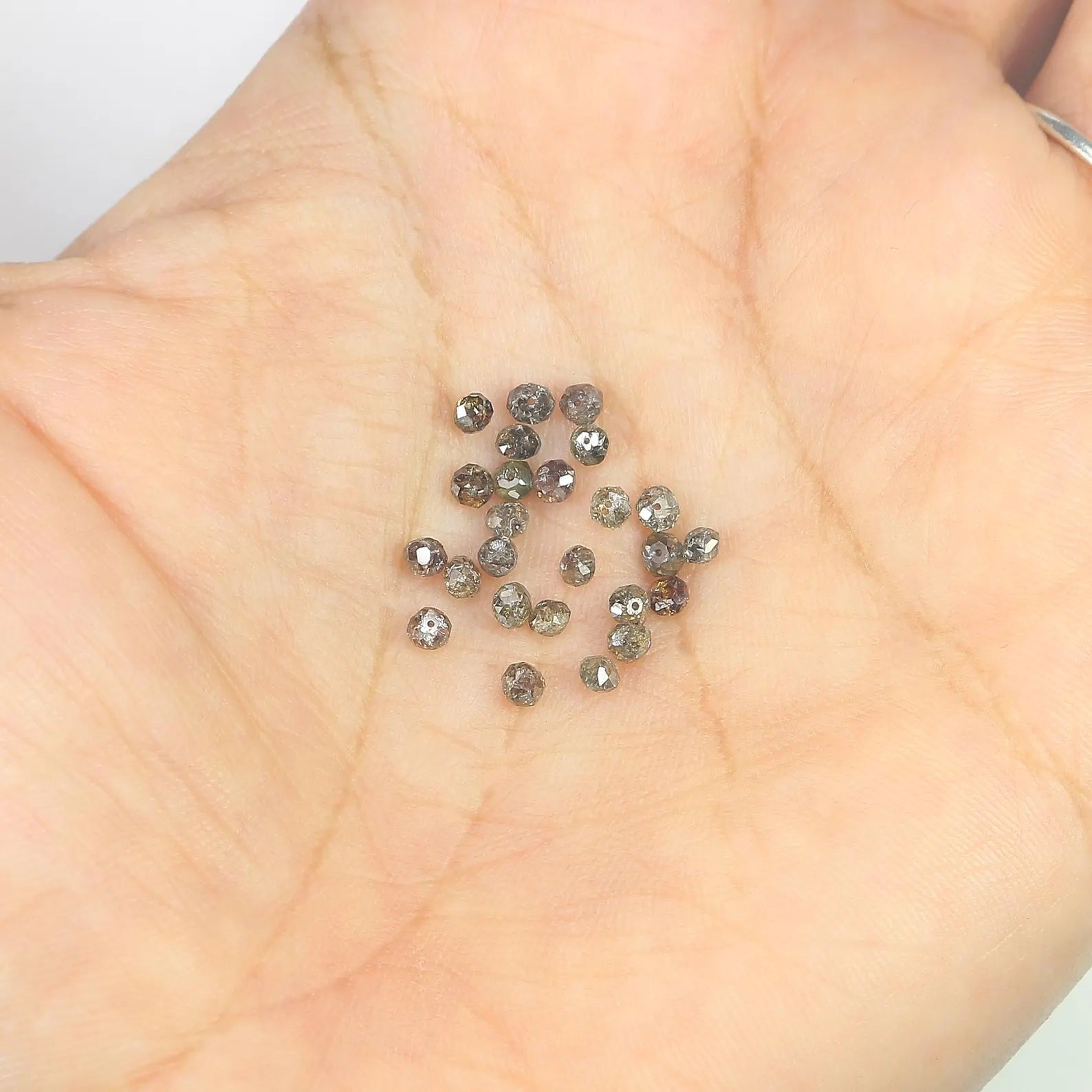 2.59 CT Natural Loose Bead Shape Diamond Brown Color Bead Diamond 2.40 MM Natural Loose Diamond Brown Color Bead Rose Cut Diamond NQ1699