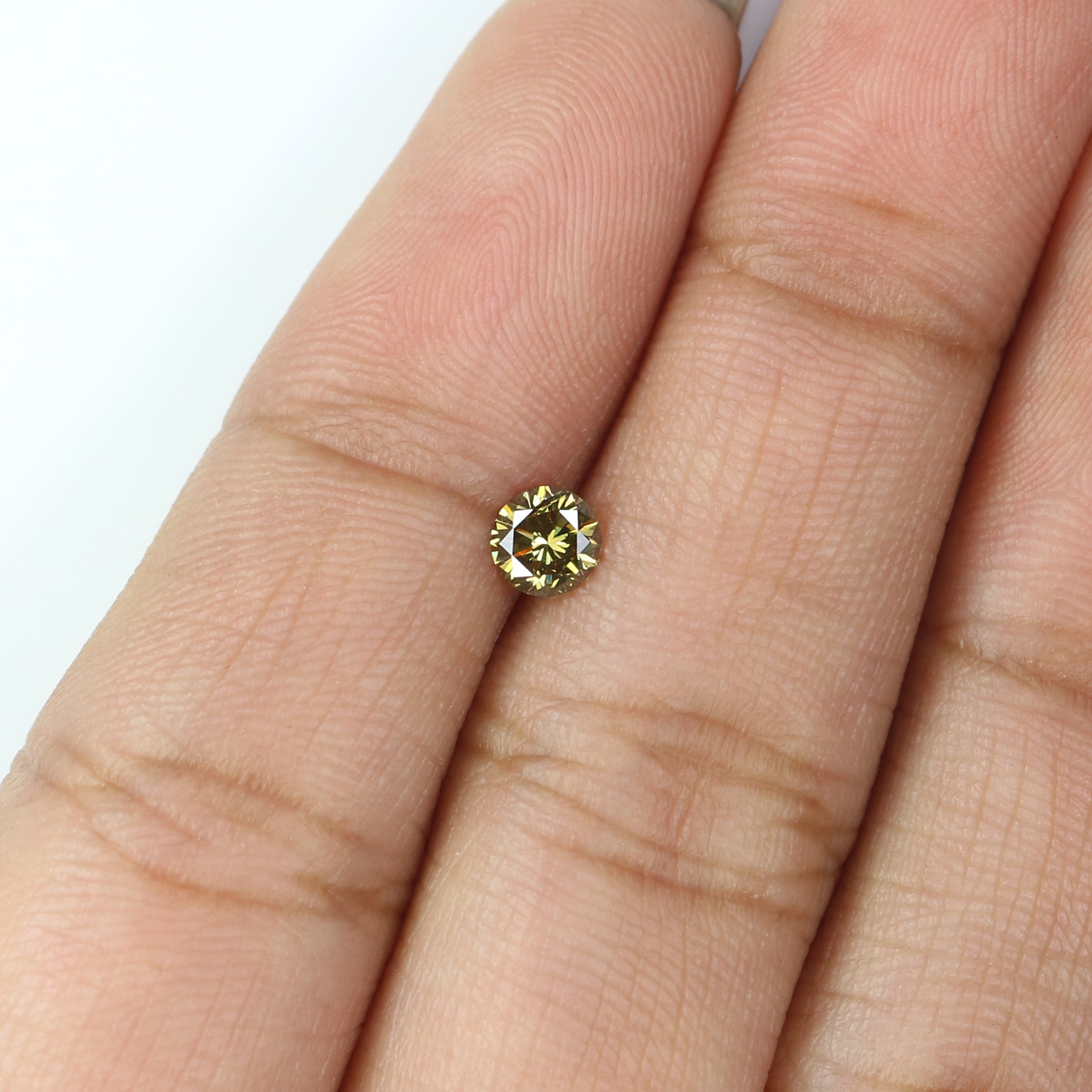 0.29 Ct Natural Loose Round Shape Diamond Green Color Round Diamond 4.10 MM Natural Green Color Diamond Round Brilliant Cut Diamond LQ6433