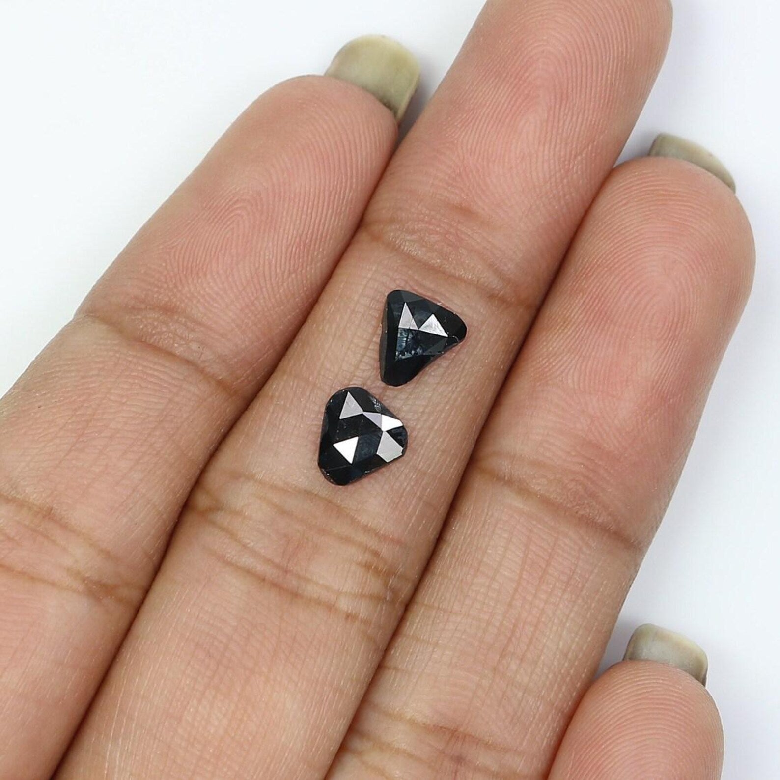 0.77 CT Natural Loose Slice Shape Diamond Black Color Irregular Diamond 6.00 MM Natural Diamond Black Color Slice Rose Cut Diamond NQ2432