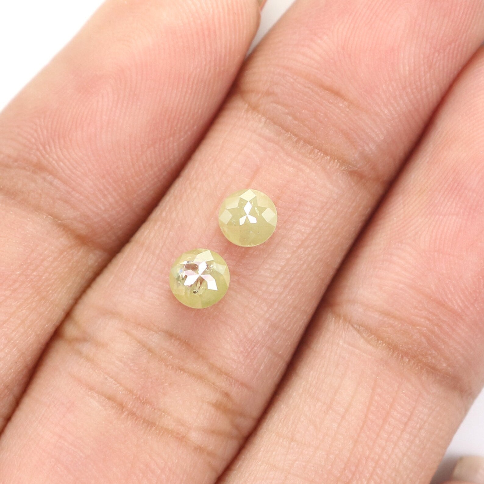 0.65 CT Natural Loose Round Rose Cut Diamond Light Yellow Color Round Shape Diamond 4.00 MM Natural Loose Round Rose Cut Shape Diamond N8057