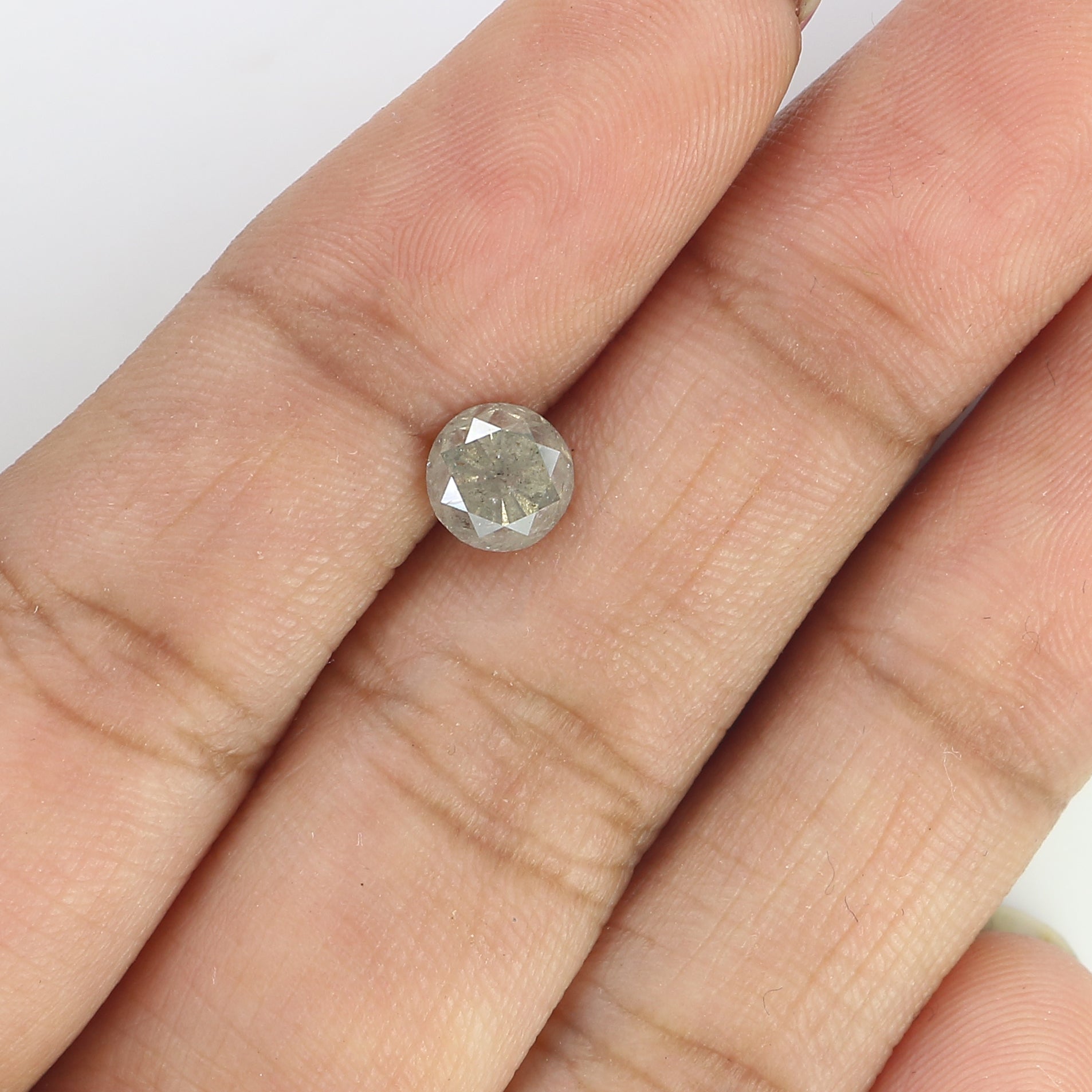 1.07 Ct Natural Loose Round Brilliant Cut Diamond Salt And Pepper Diamond 5.70 MM Natural Diamond Grey Color Round Shape Diamond LQ3036