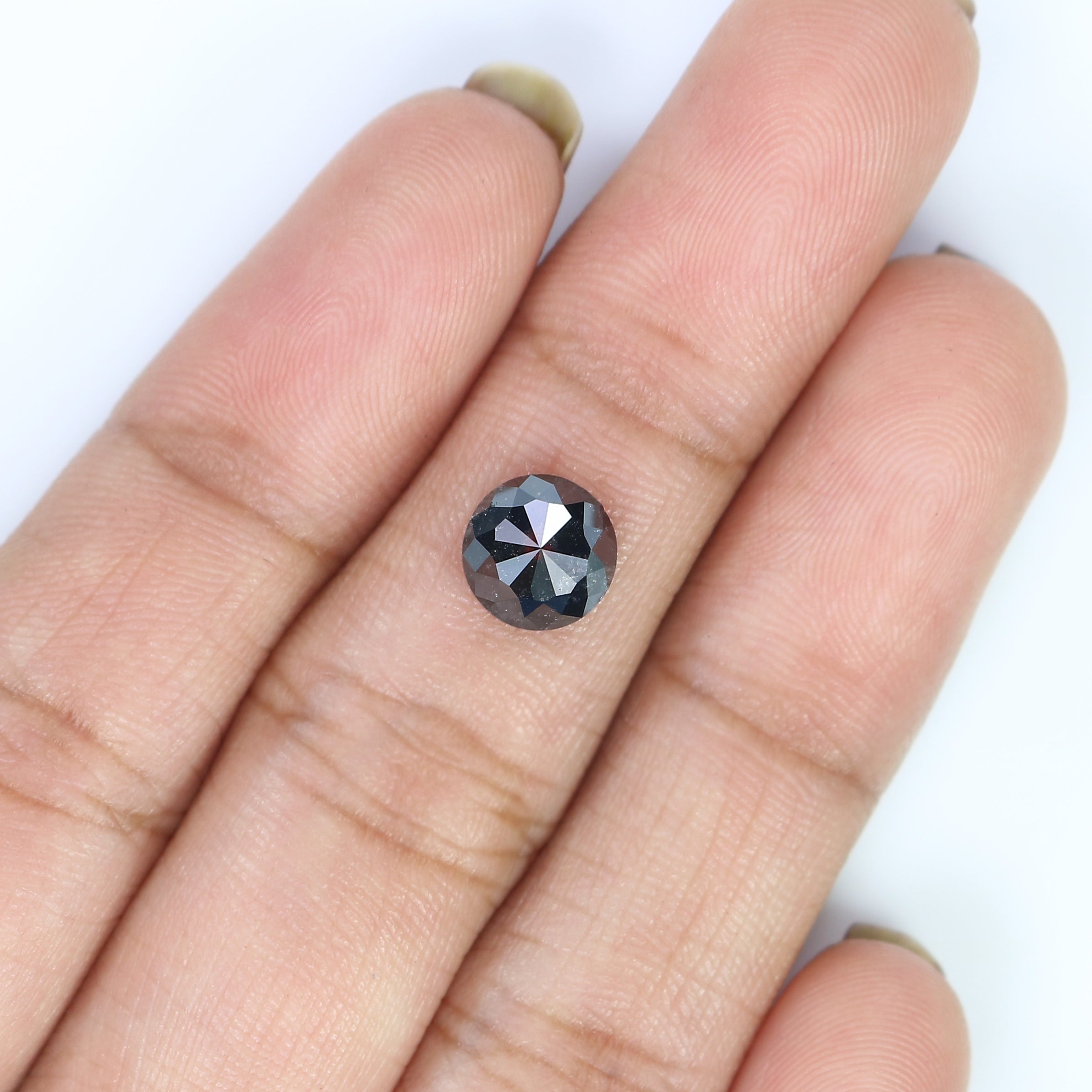 1.47 CT Natural Loose Round Rose Cut Diamond Salt And Pepper Round Diamond 7.10 MM Natural Loose Diamond Rose Cut Diamond Round Shape LQ3003