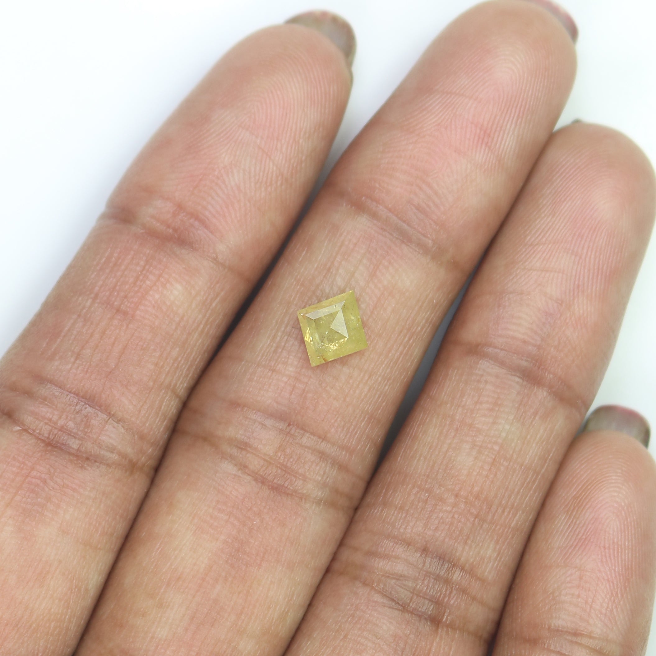 0.67 CT Natural Loose Kite Shape Diamond Yellow Color Kite Cut Diamond 7.40 MM Natural Loose Diamond Kite Shape Rose Cut Diamond N2672