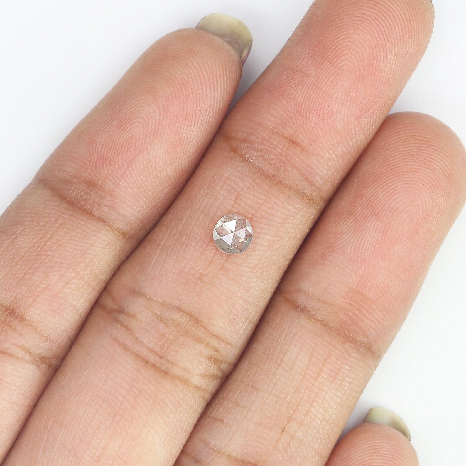 0.23 CT Natural Loose Round Rose Cut Diamond Salt And Pepper Diamond 4.10 MM Natural Loose Diamond Grey Color Round Shape Diamond NQ2506