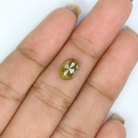 Natural Loose Oval Diamond, Yellow Color Oval Diamond, Natural Loose Diamond, Oval Rose Cut Diamond, 1.80 CT Oval Shape Diamond L2837