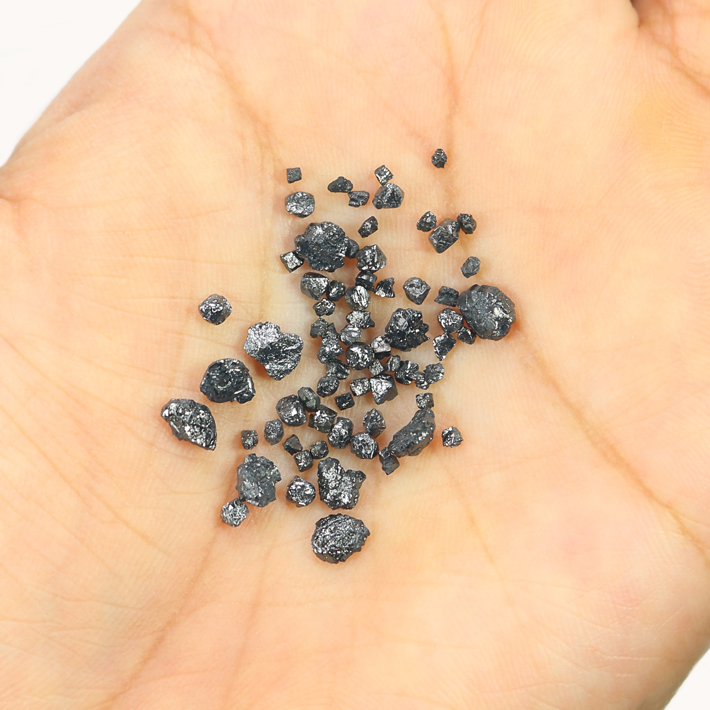 Natural Loose Rough Uncut Diamond Black Color Raw Uncut Diamond 1.20 to 6.00 MM 10.00 Ct Lot Rough Black Color Irregular Cut Diamond Q89