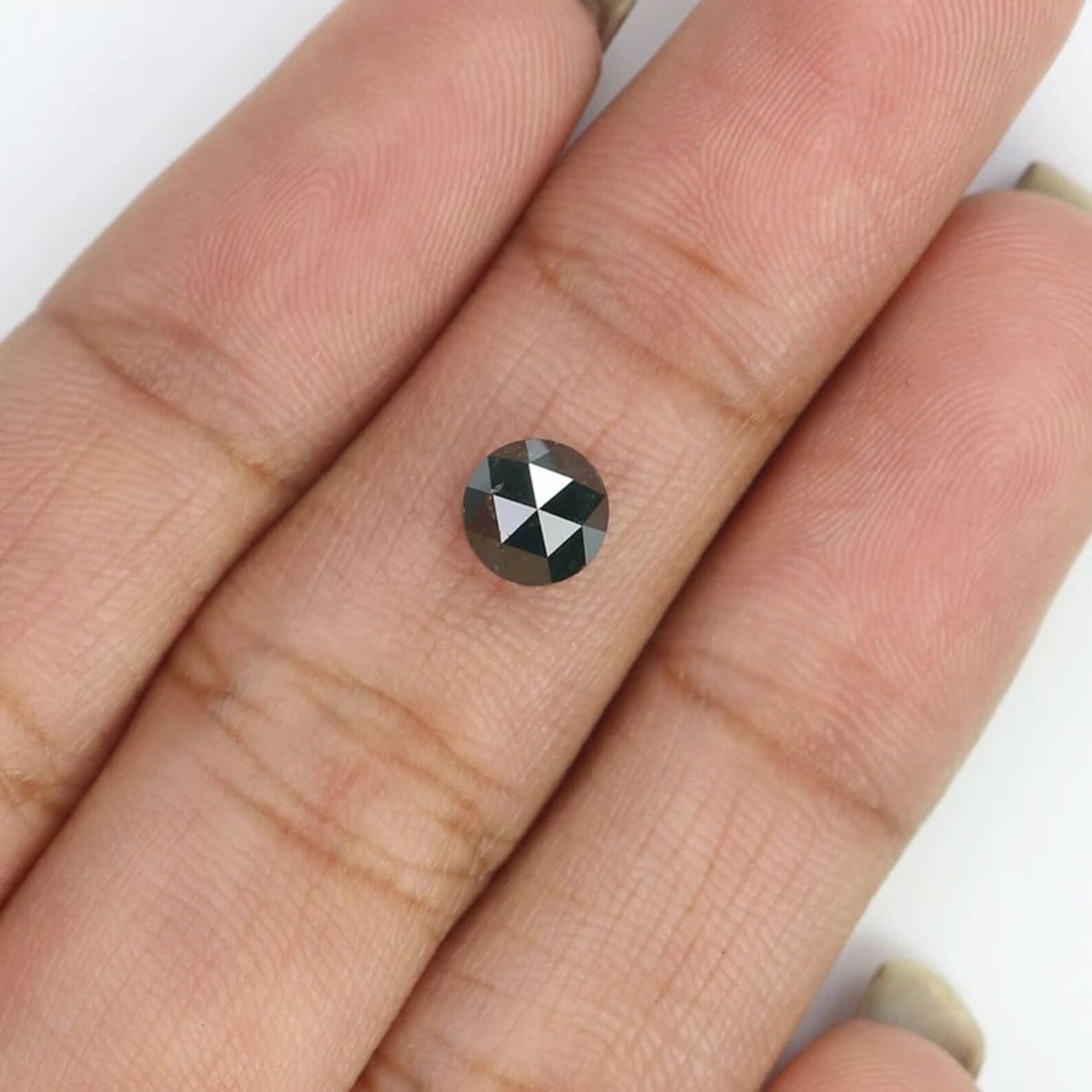 0.95 CT Natural Loose Round Shape Diamond Green Color Round Cut Diamond 5.50 MM Natural Diamond Green Color Round Rose Cut Diamond NQ8053