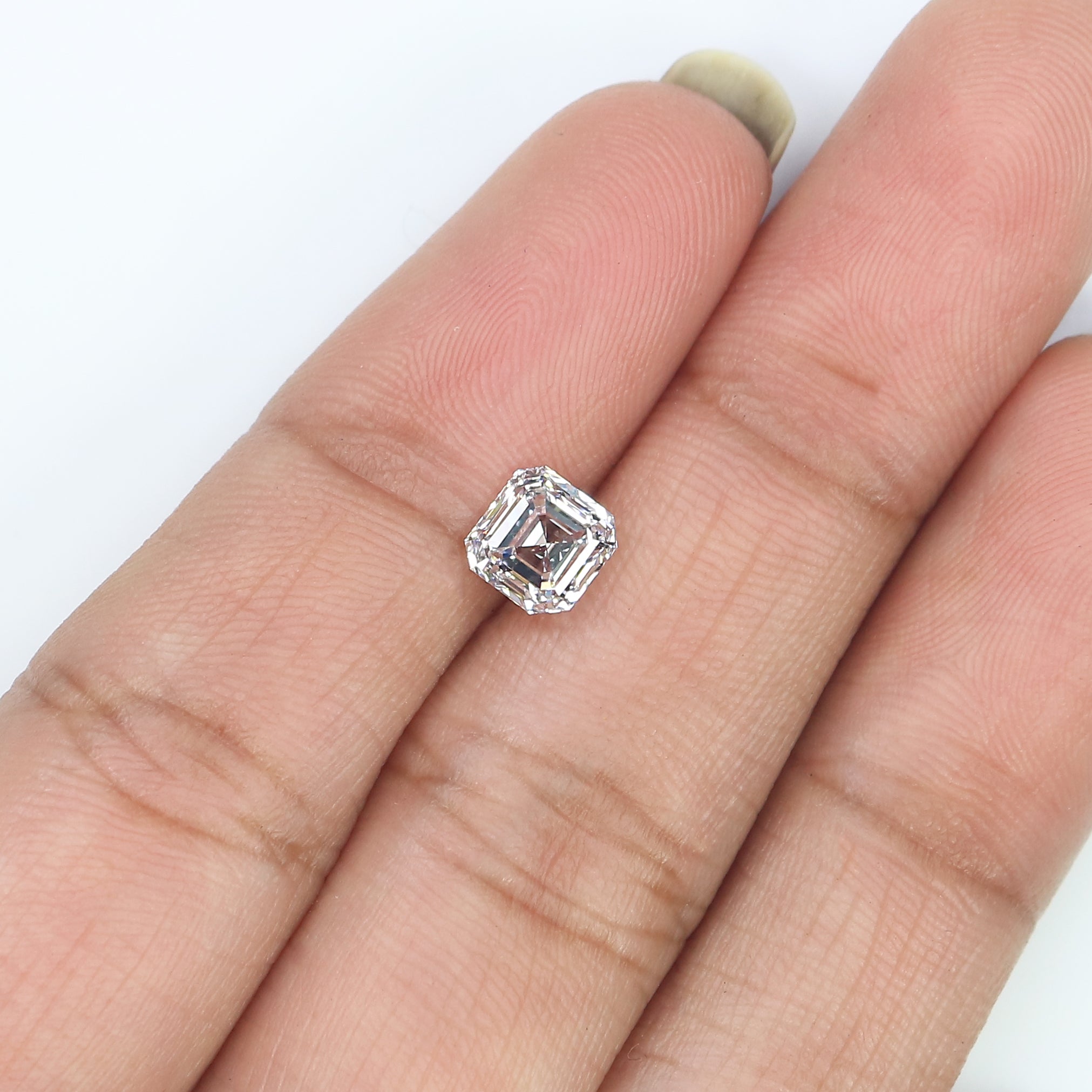 IGI Certified 1 Ct, 1.5 Ct, 2 Ct, 2.5 Ct, 3 Ct Asscher Brilliant Cut E/F Color VS Clarity Lab Grown Diamond Lab Created Loose Diamond Q114