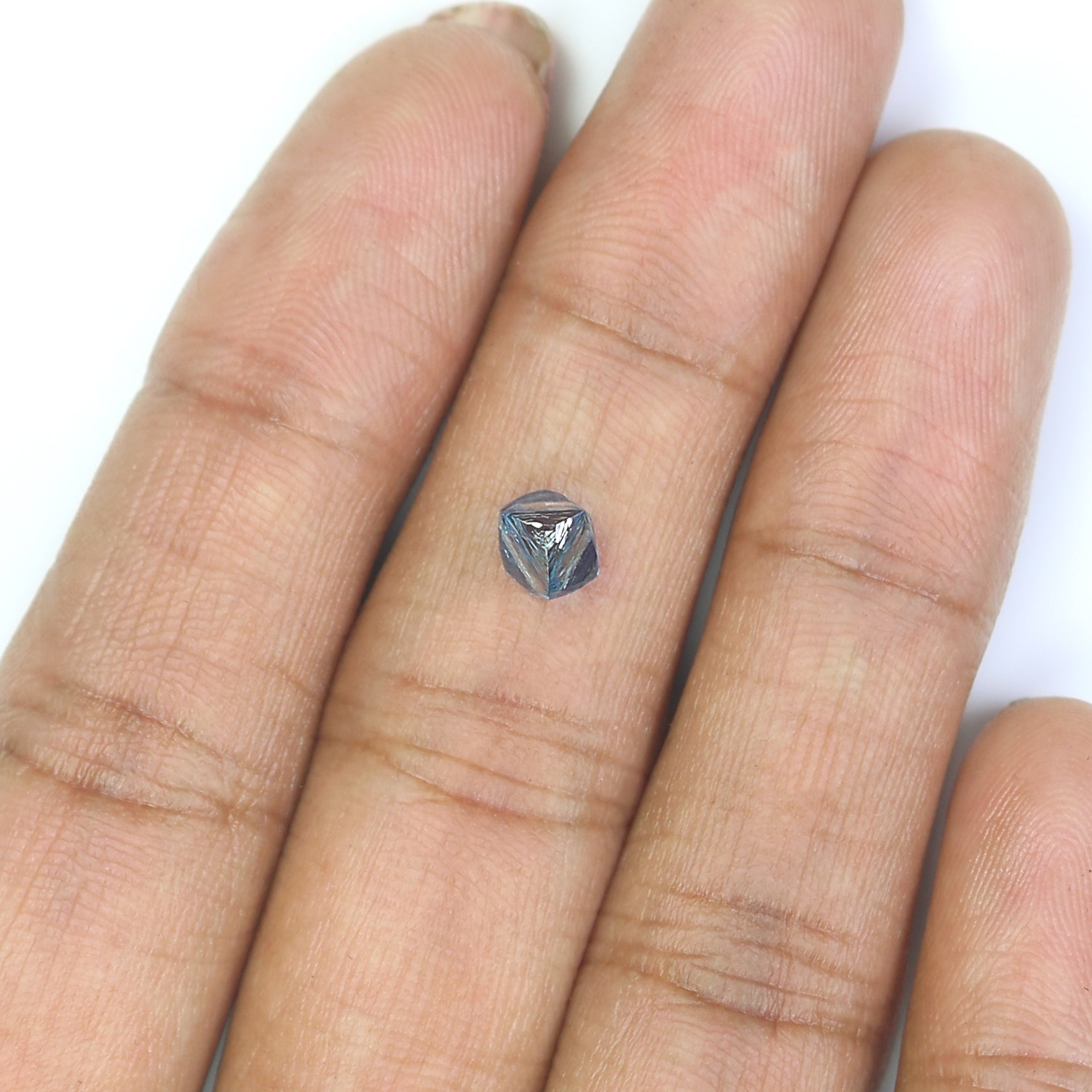 1.33 CT Natural Loose Rough Shape Diamond Blue Color Rough Cut Diamond 6.70 MM Natural Loose Blue Diamond Rough Irregular Cut Diamond L3556
