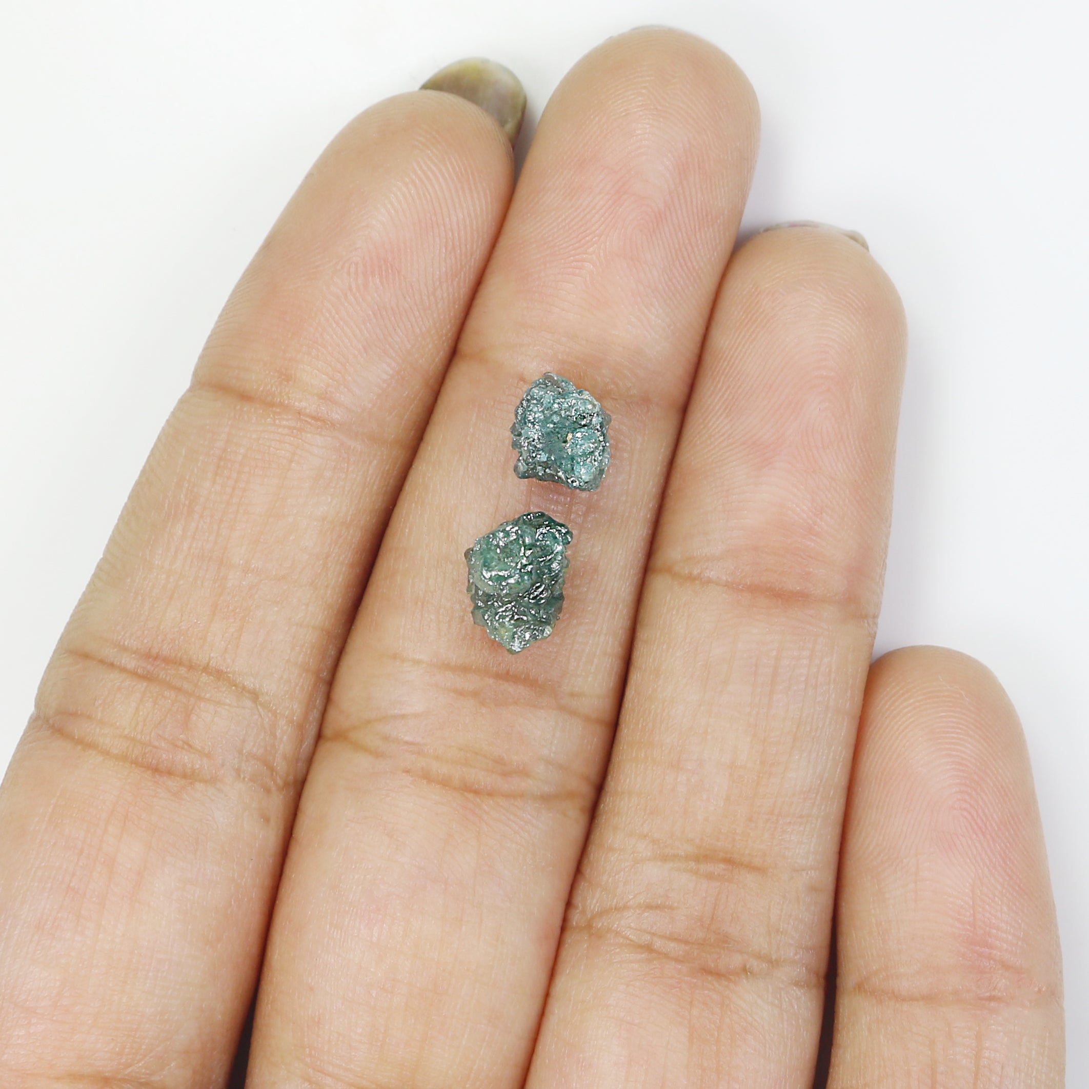 3.89 CT Natural Loose Rough Diamond Blue Color Rough Cut Diamond 6.40 MM Natural Diamond Blue Color Irregular Cut Rough Shape Diamond NQ677
